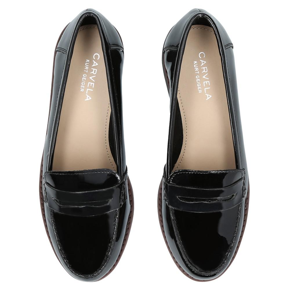 carvela patent moccasin