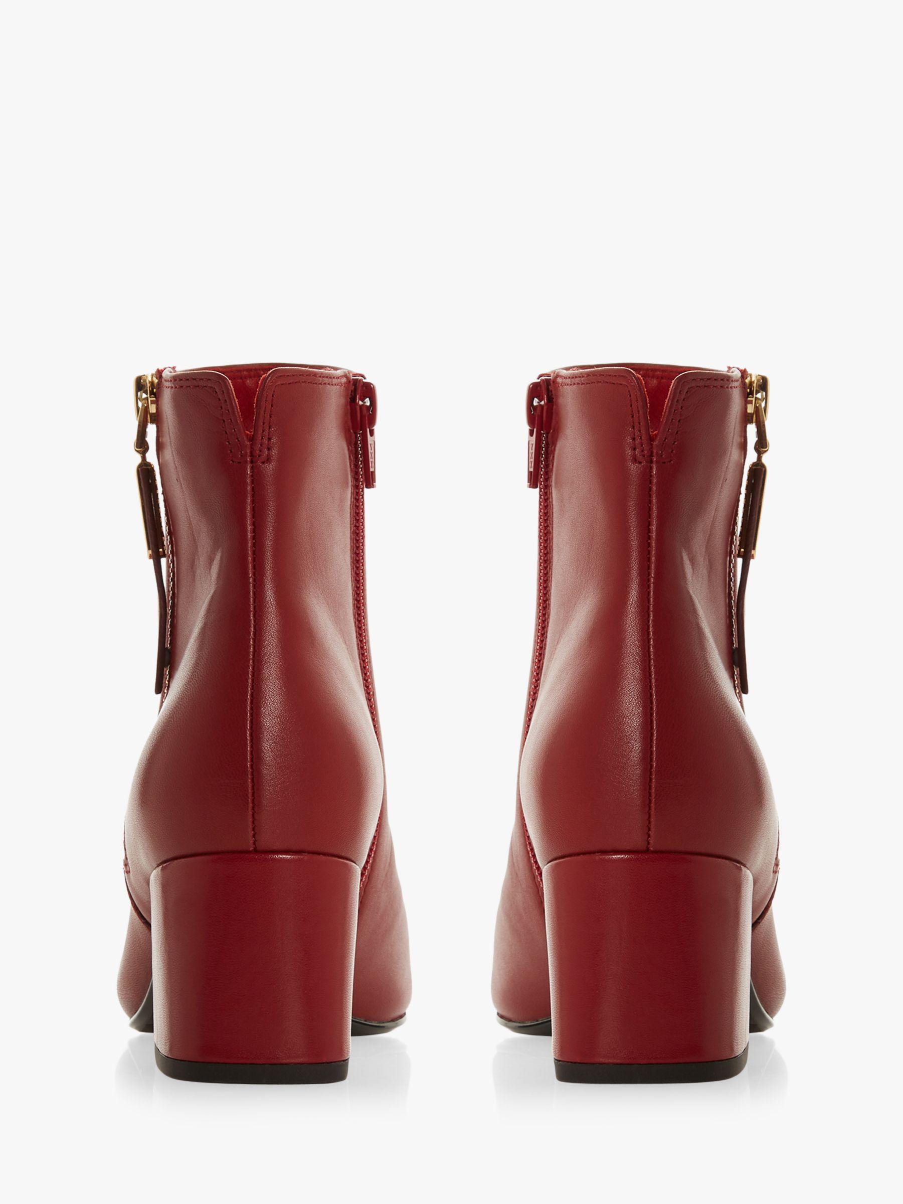 dune red ankle boots