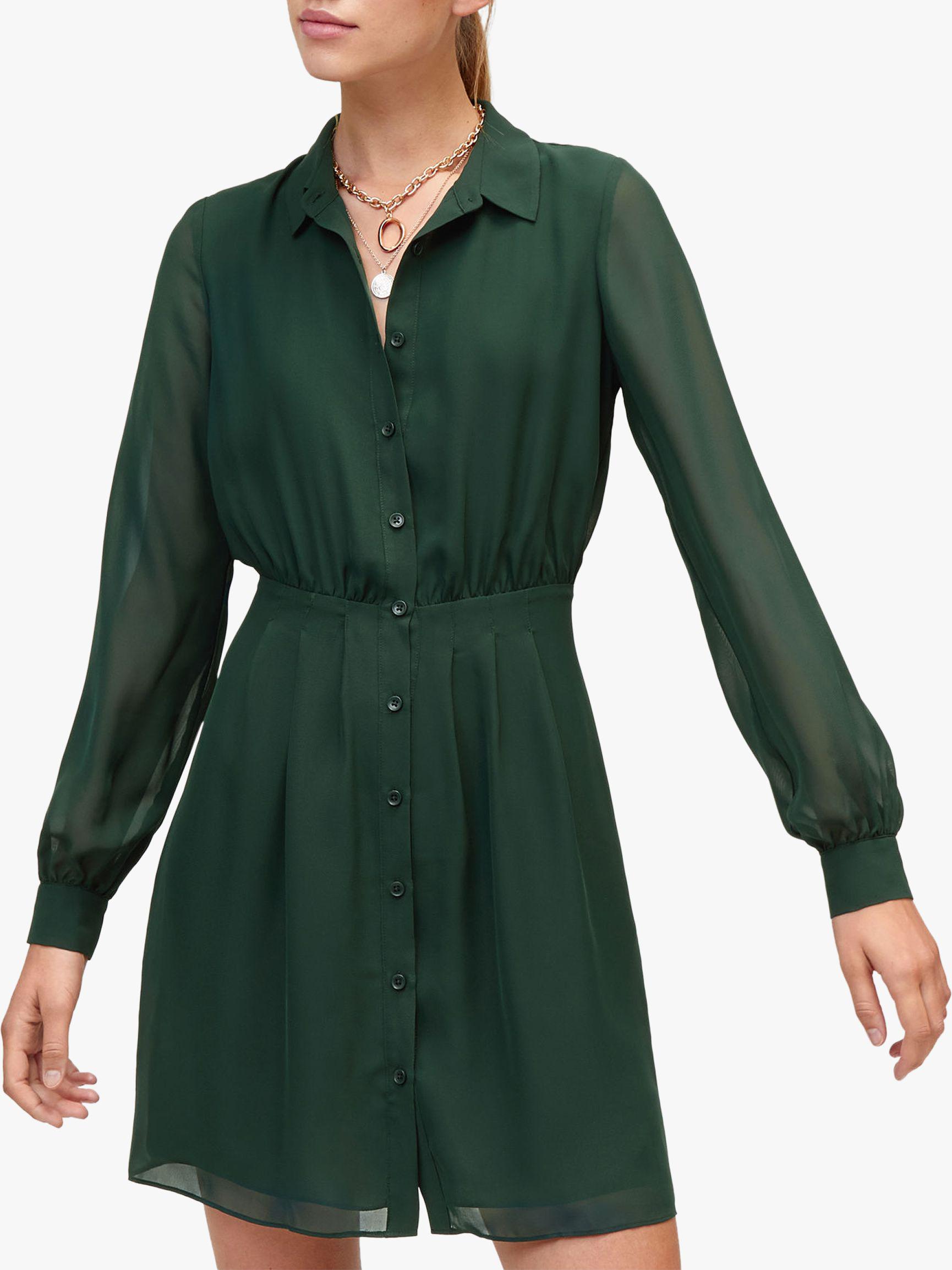 warehouse chiffon pintuck shirt dress