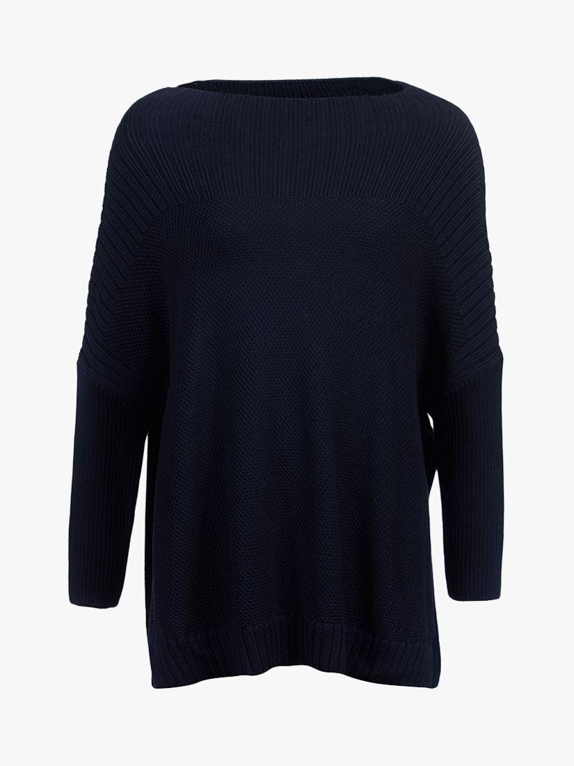 barbour oversized guernsey cape jumper