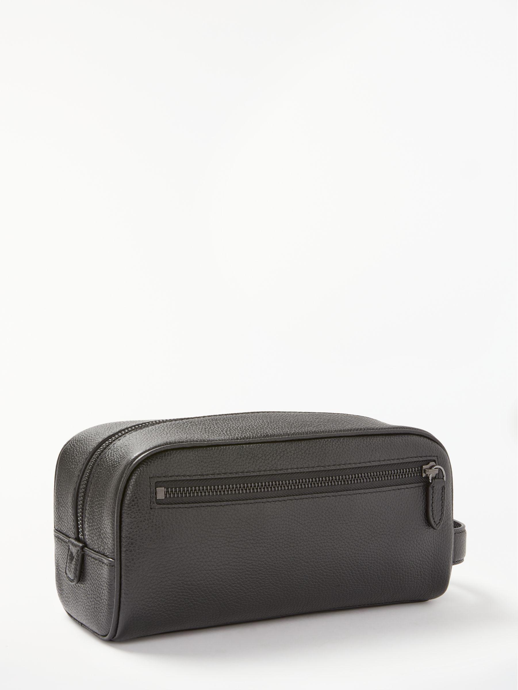 Ralph Lauren Polo Pebble Leather Wash Bag in Black for Men - Lyst