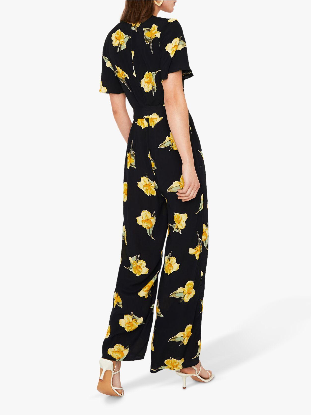 warehouse katy floral jumpsuit