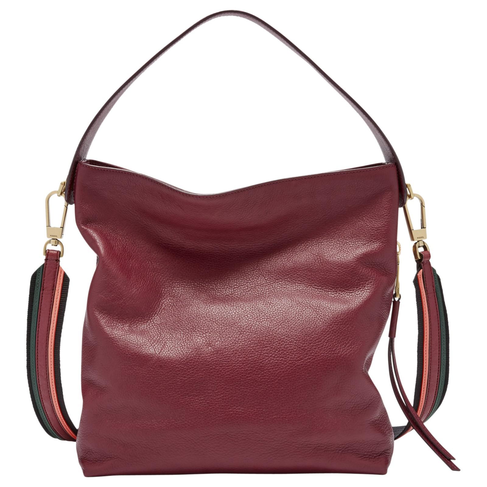 Fossil Maya Small Leather Hobo Bag in Purple - Lyst