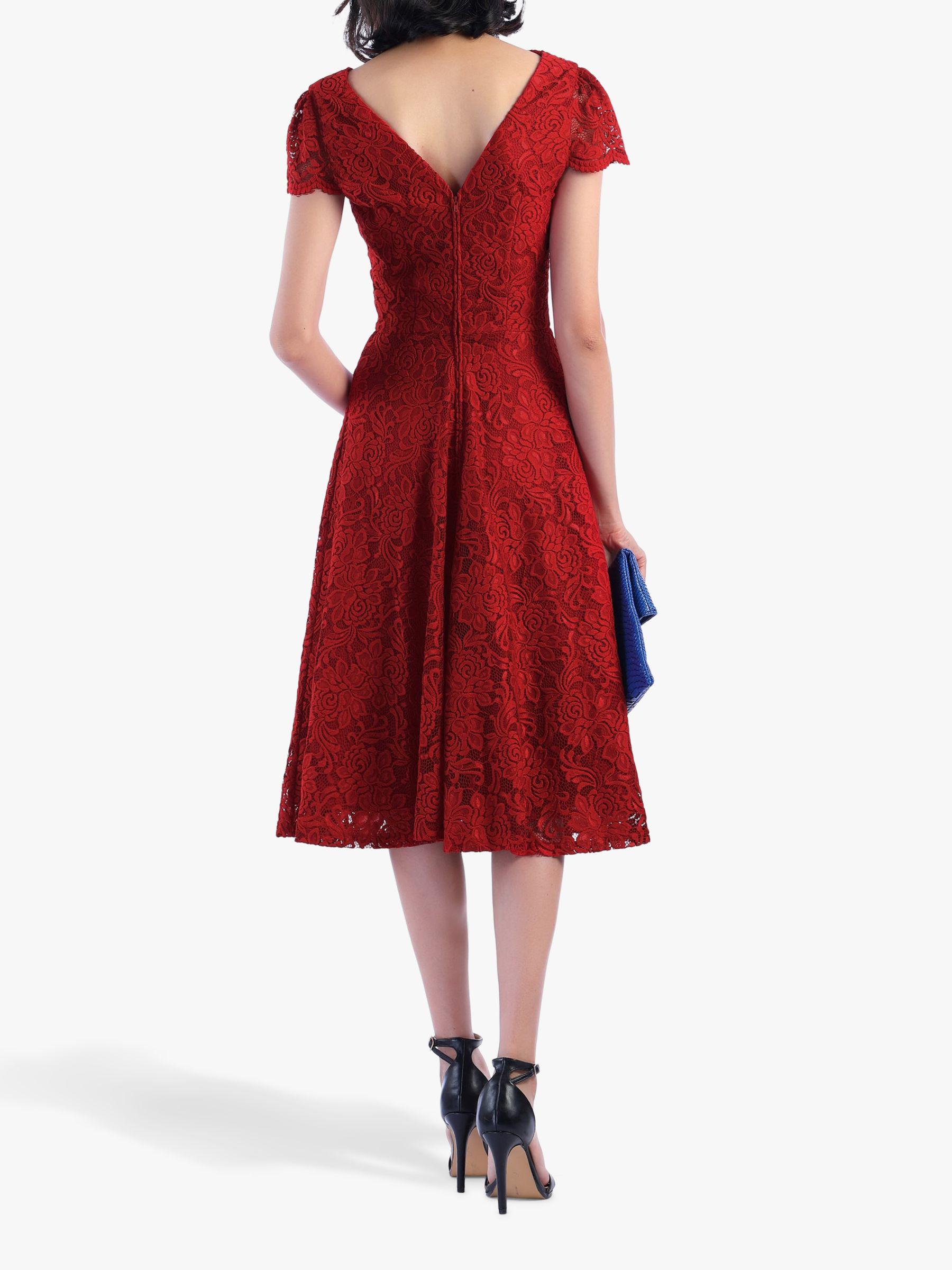 jolie moi red lace dress