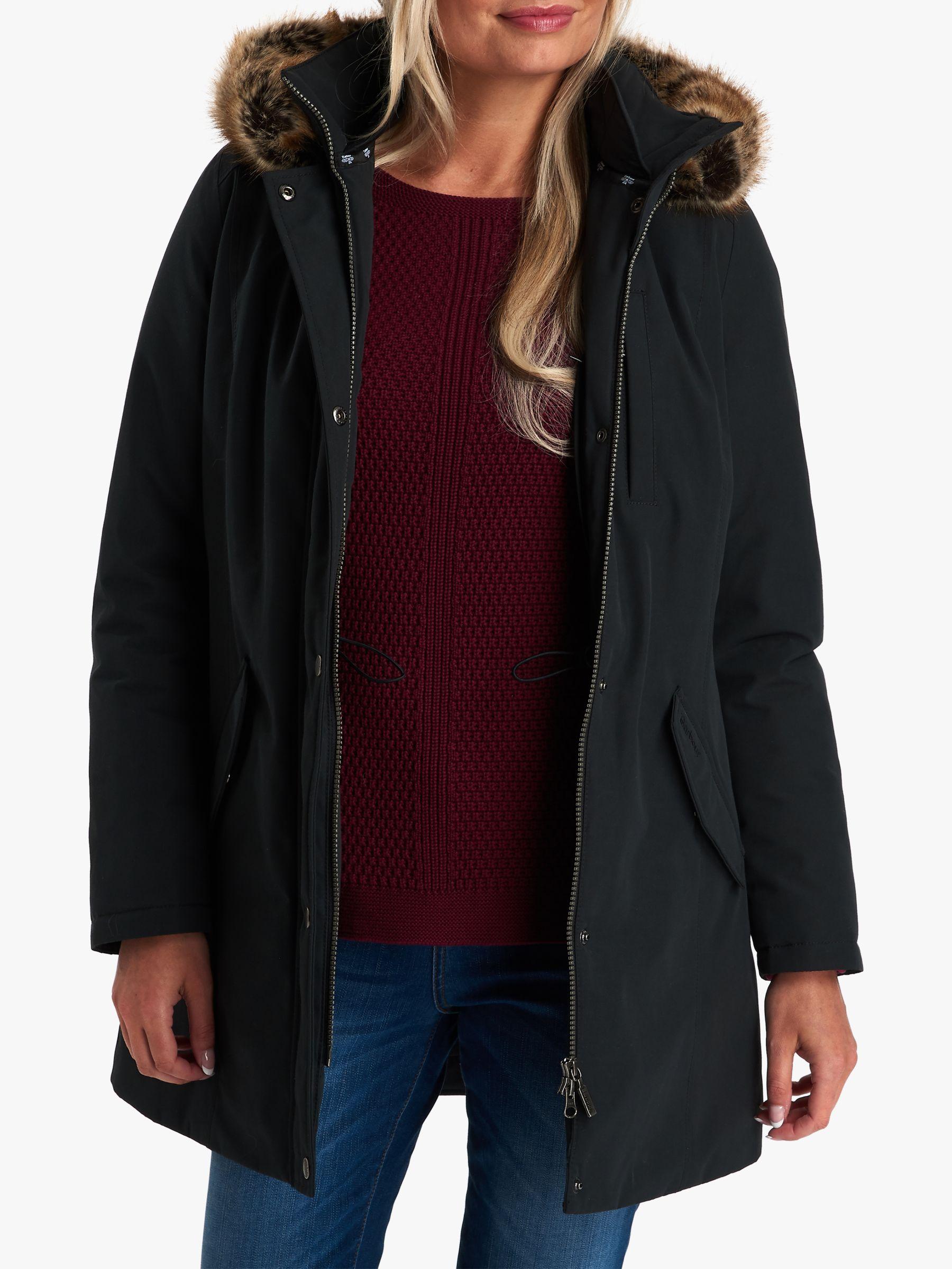 Barbour Maya Waterproof Hooded Jacket in Black Lyst UK