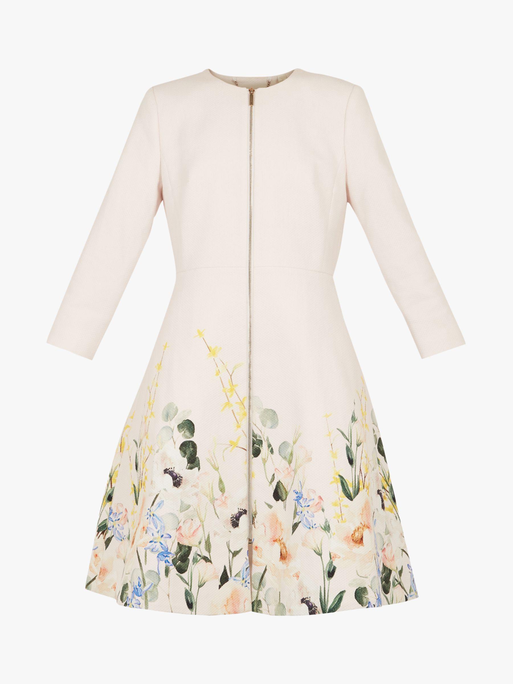 Luluuu Textured Dress Coat in Pink Nude 