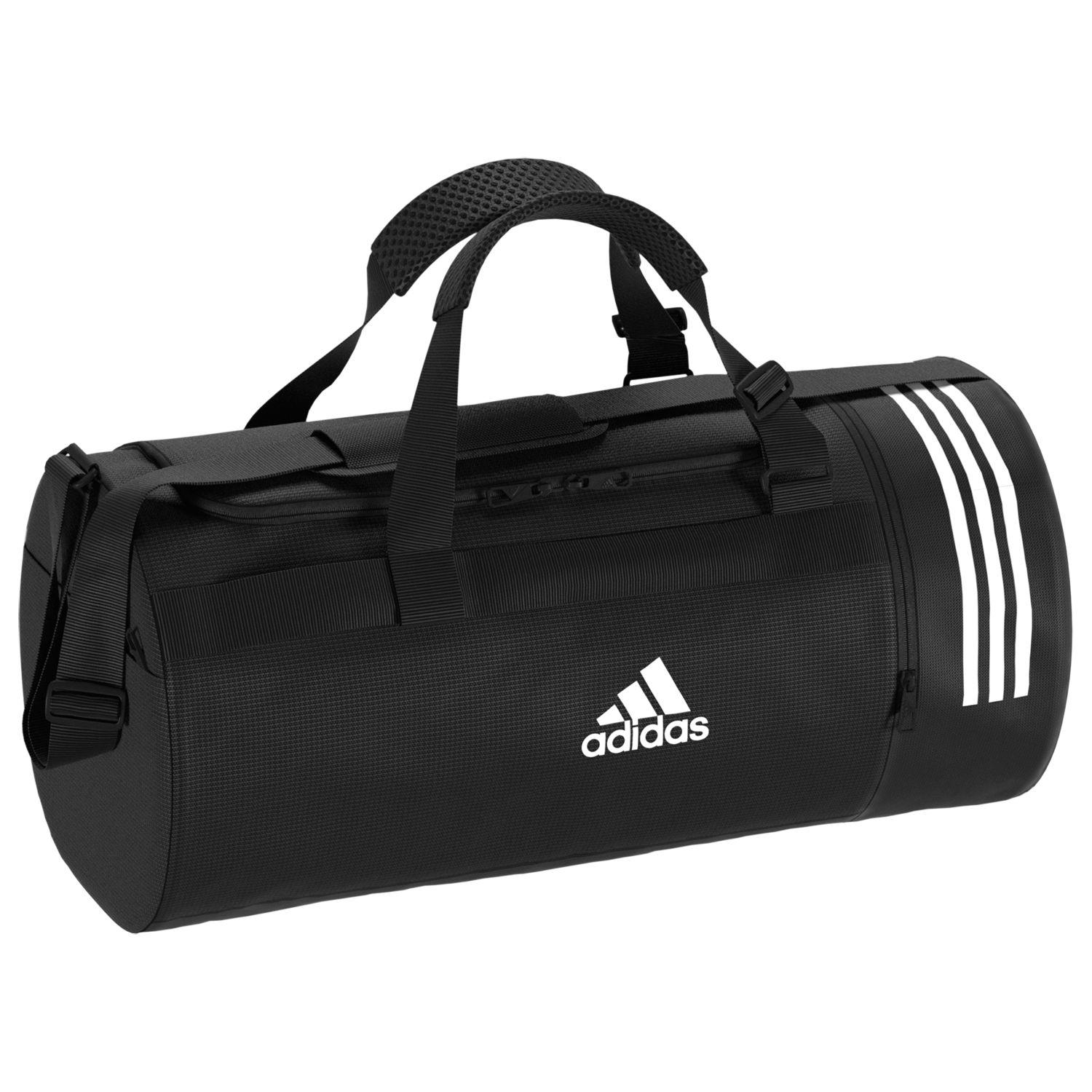 adidas Synthetic Convertible 3-stripes Duffle Bag in Black for Men - Lyst