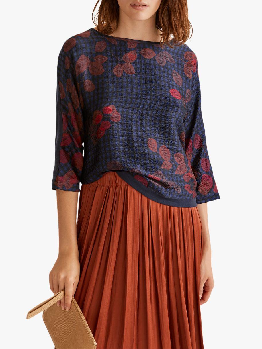 jigsaw silk batwing top