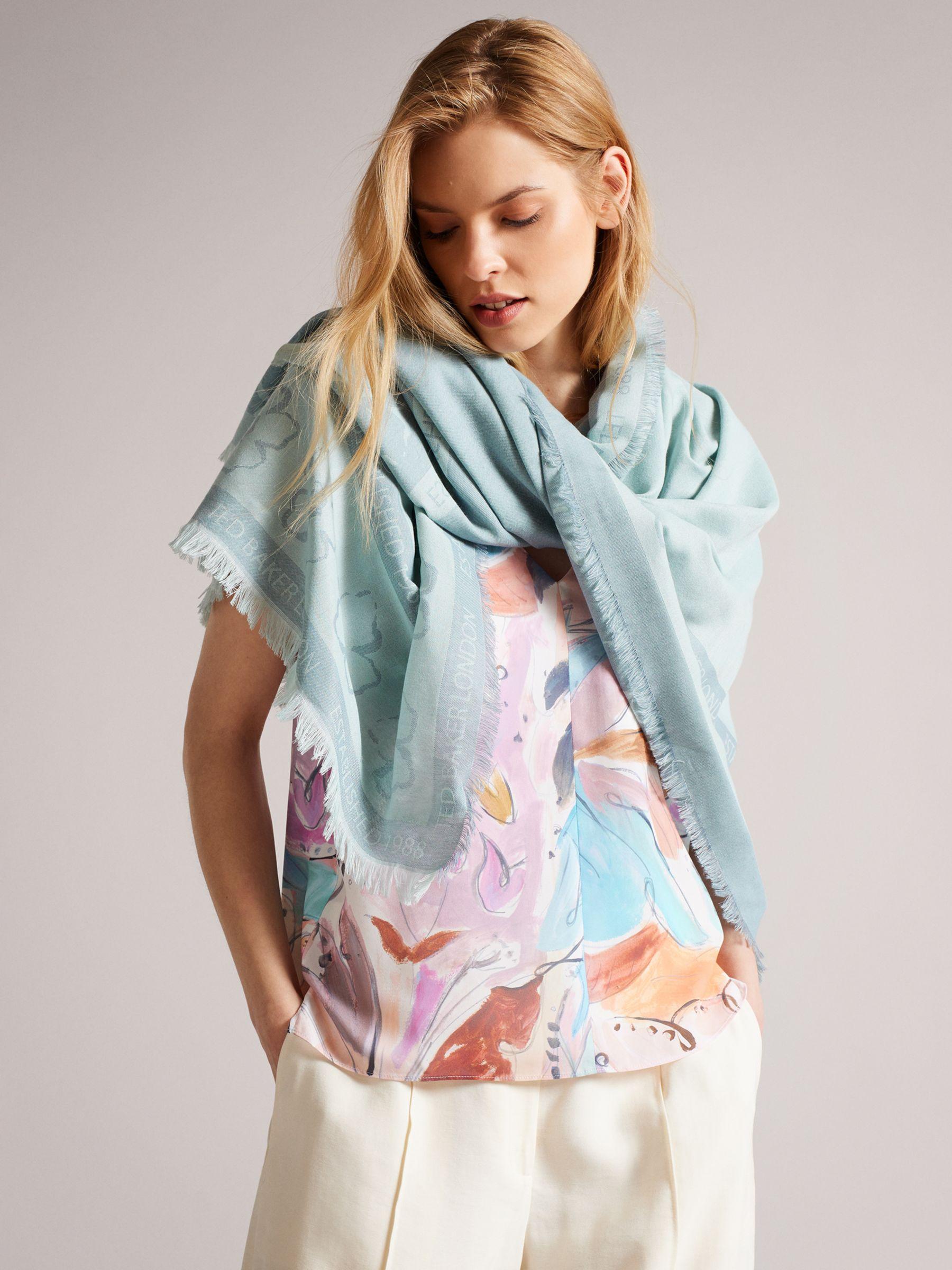 Ted Baker Kemila Floral Square Scarf in Blue | Lyst UK