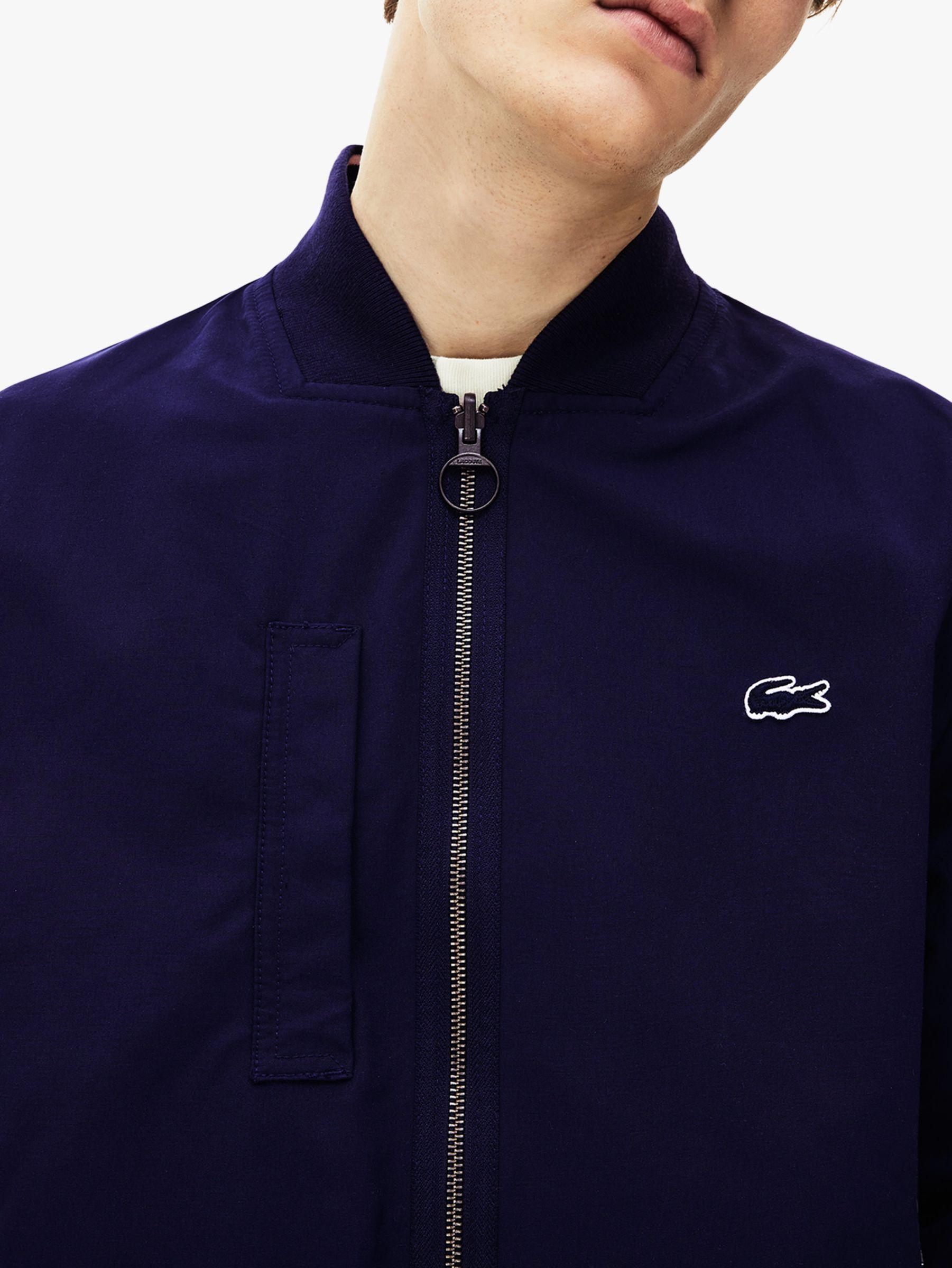 Lacoste Synthetic Reversible Bomber Jacket in Navy (Blue) for Men Lyst