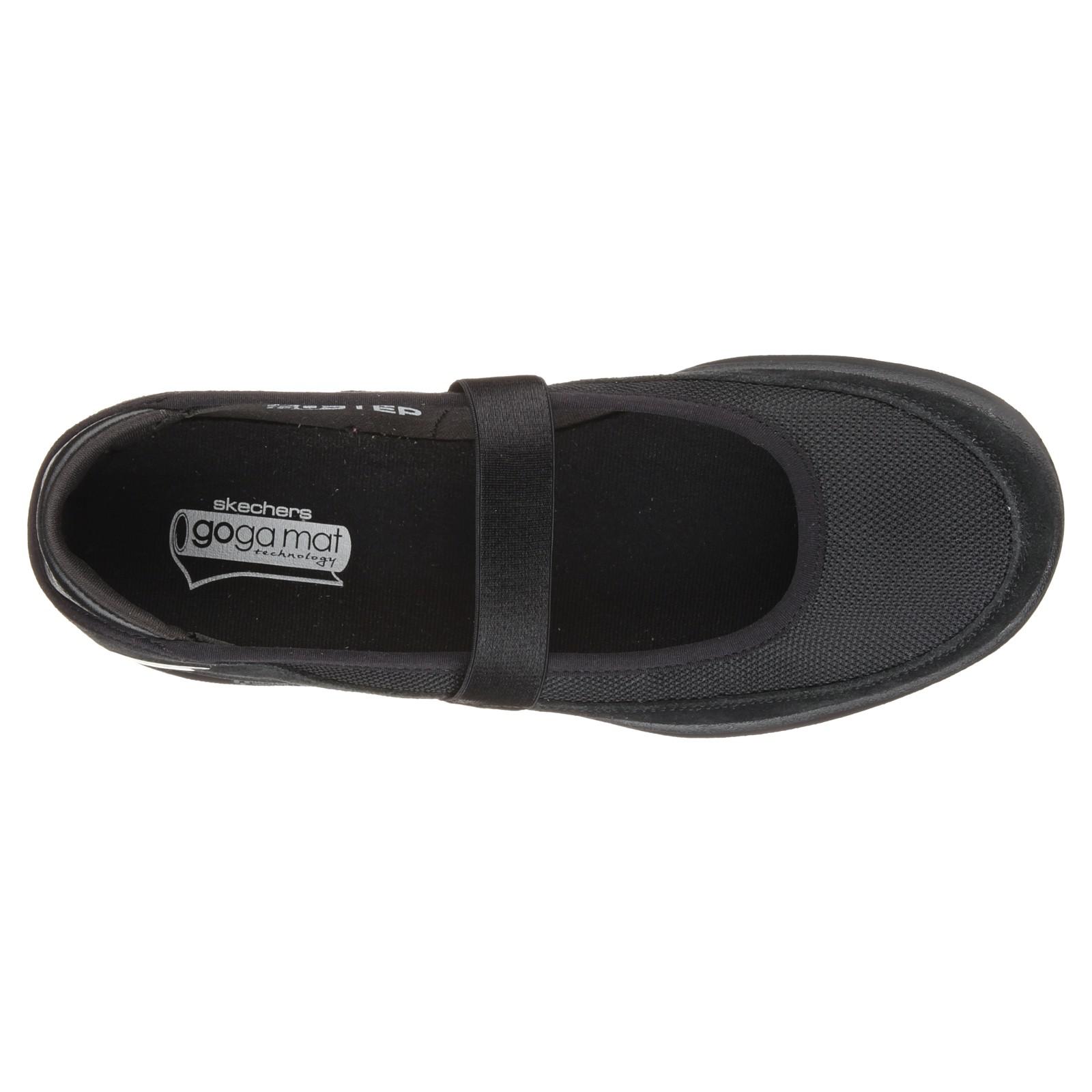 Skechers Rubber Go Step Snap Mary Jane Trainers in Black - Lyst