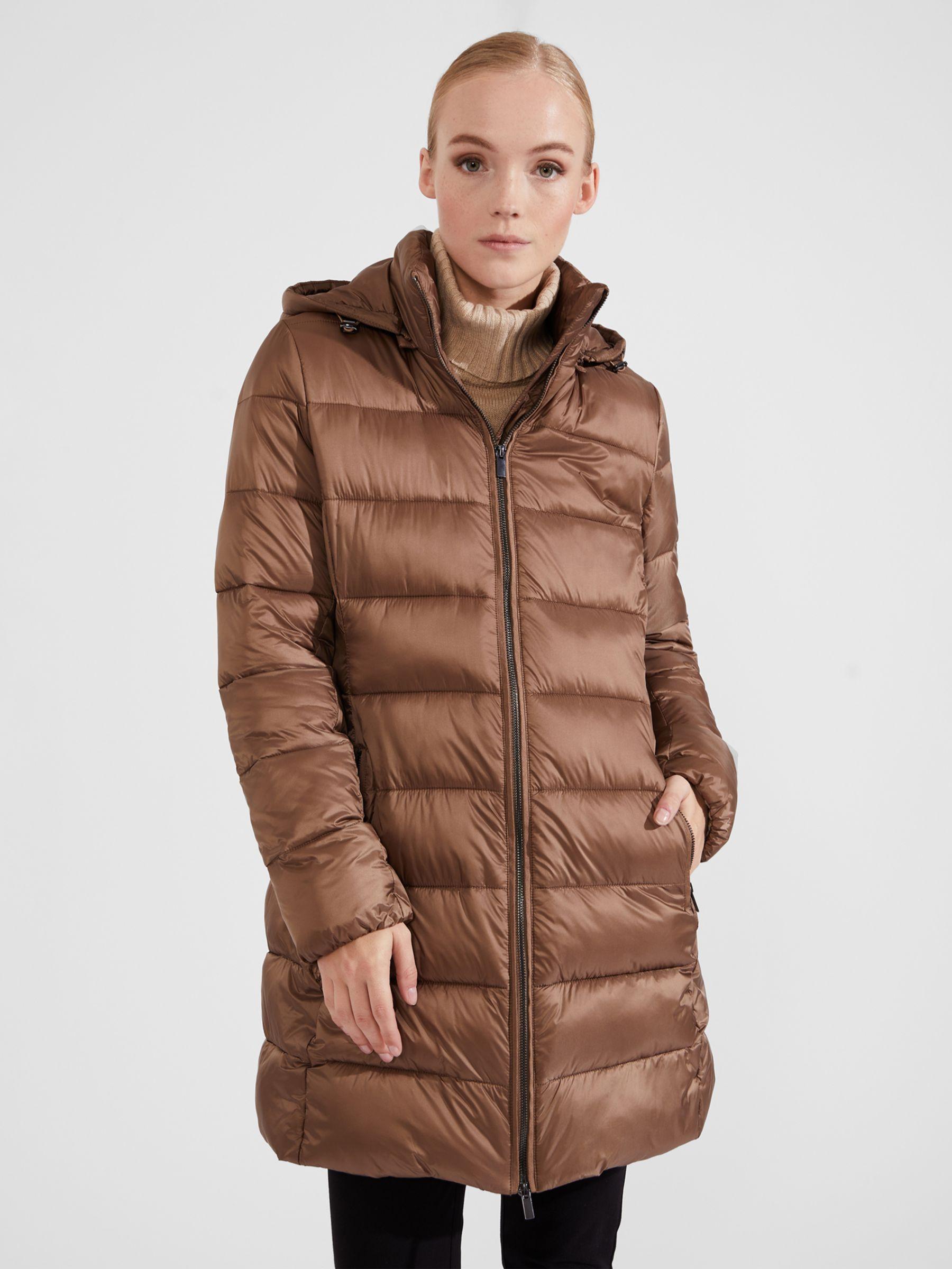Hobbs Petite Joelle Puffer Coat in Brown Lyst UK