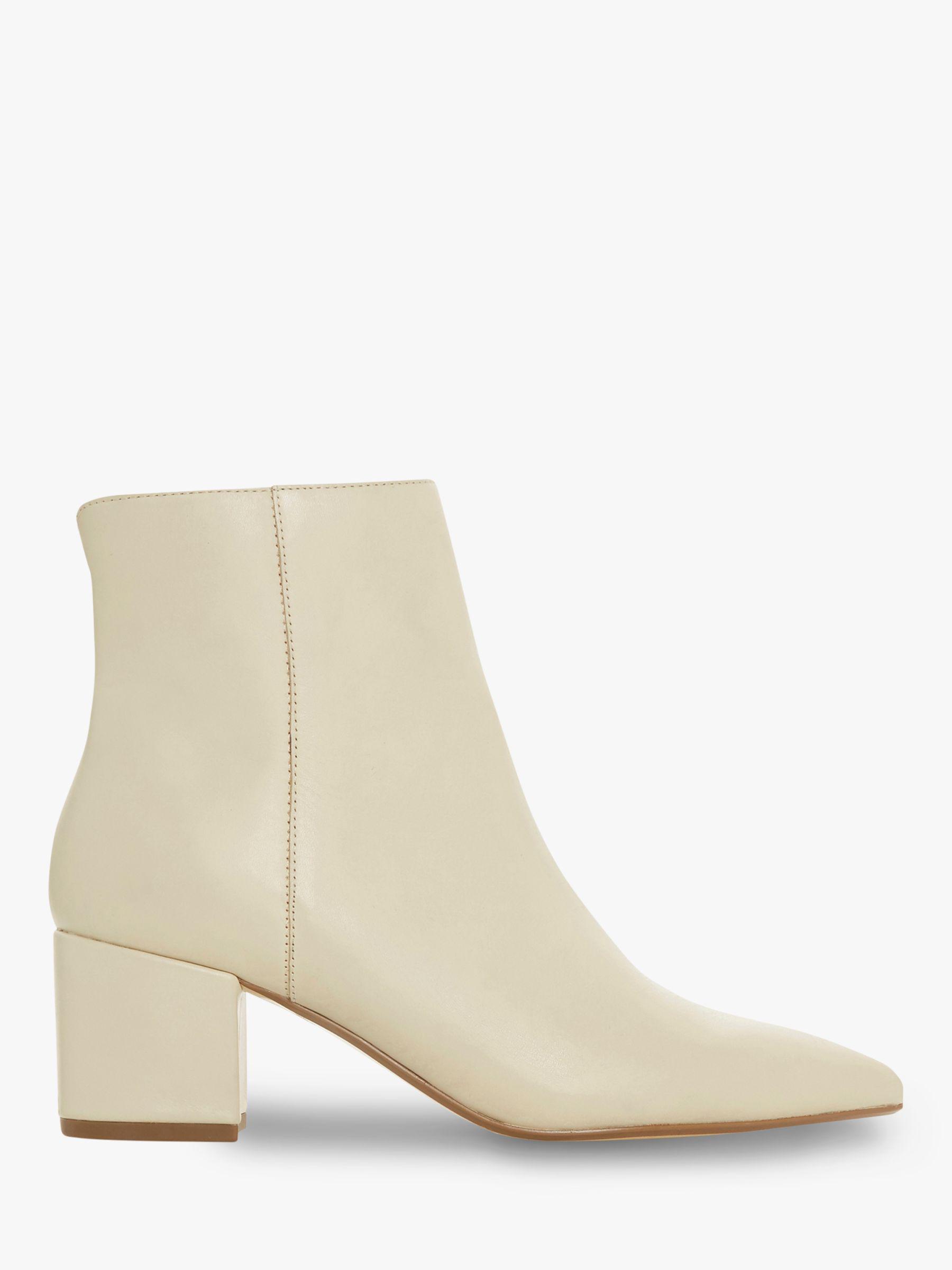 Dune Omarii Block Heel Ankle Boots in Natural | Lyst UK