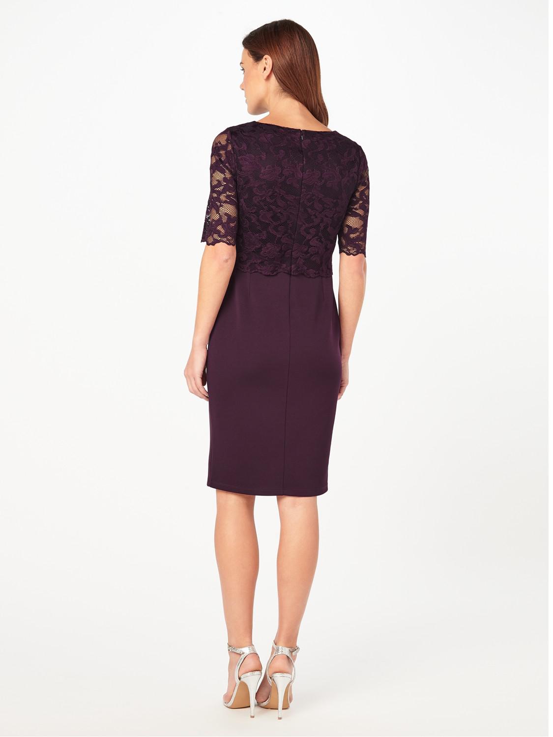 phase eight purple rushelle dress