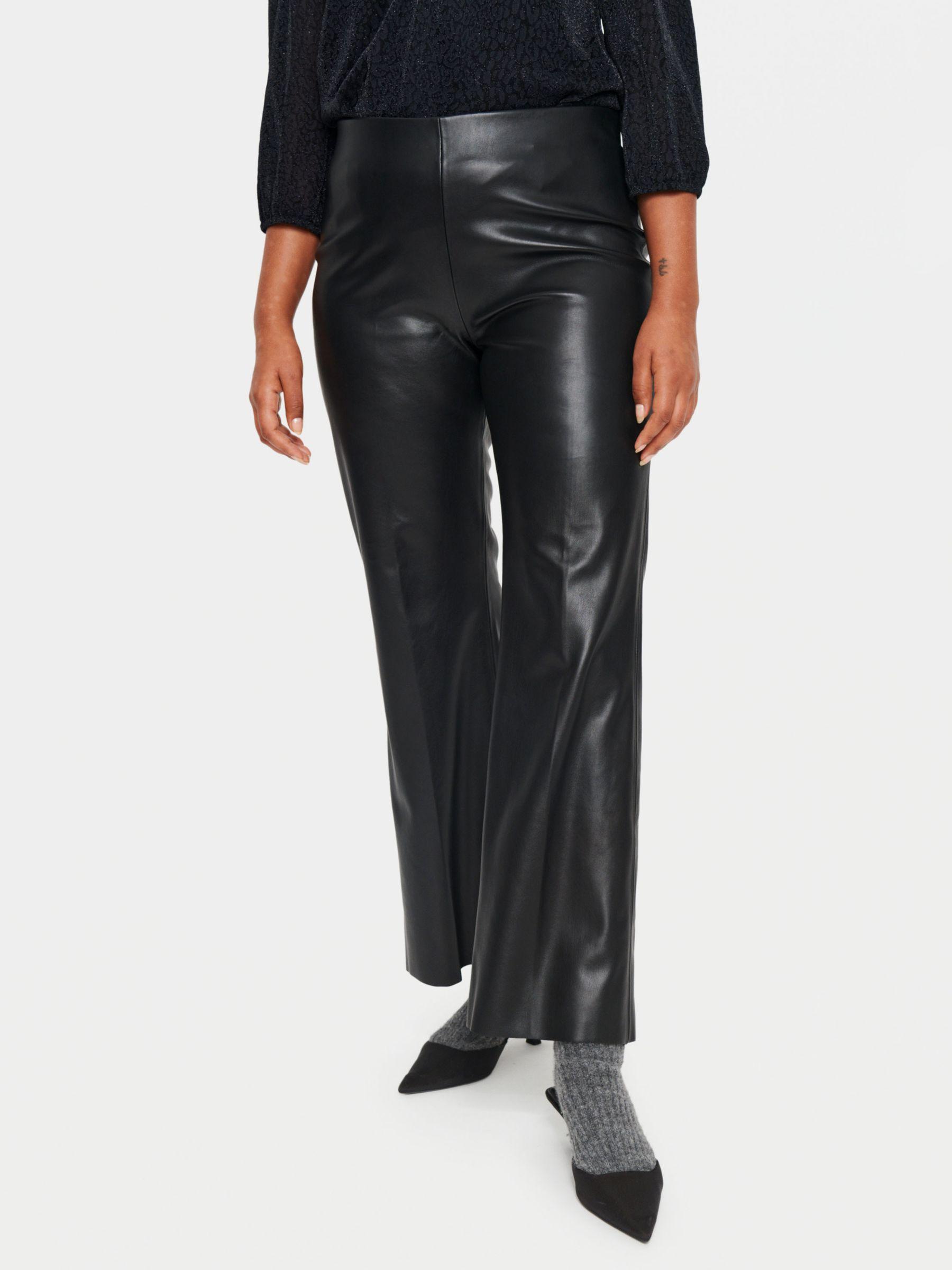 Dowie Faux Leather Flared Leg Trousers