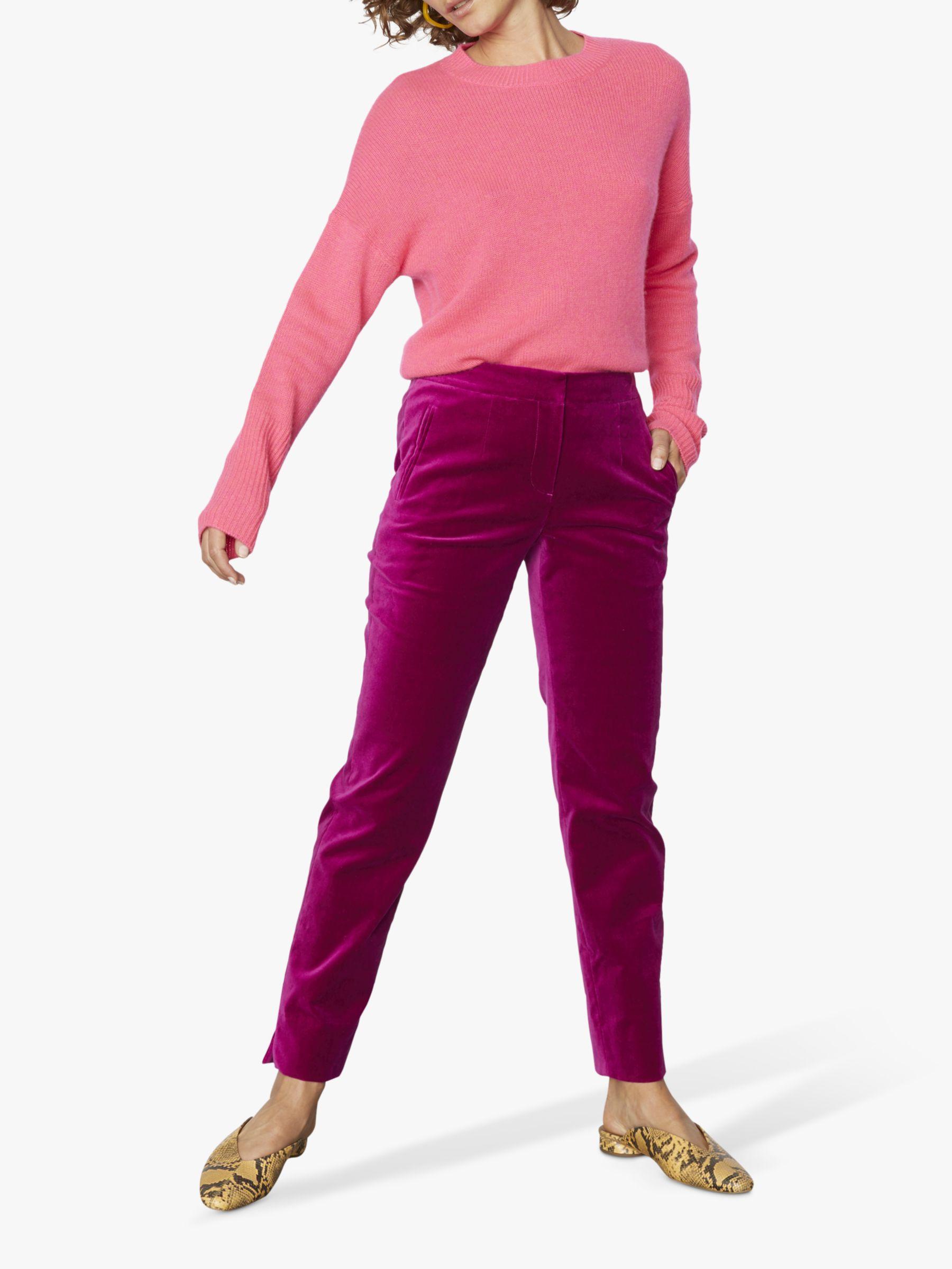 Jigsaw Velvet Trouser in Pink  Lyst UK