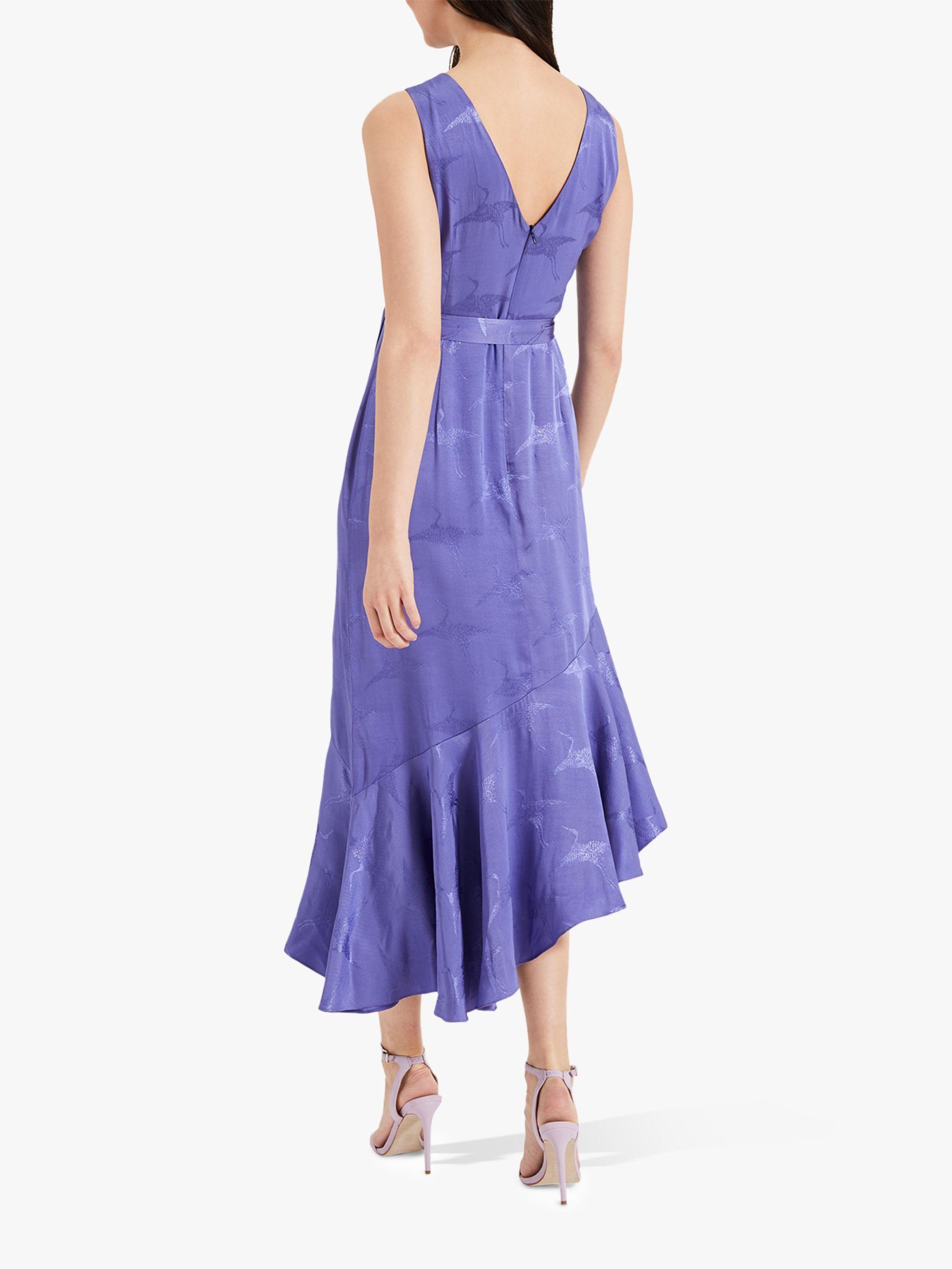 asymmetrical ruffle hem dress