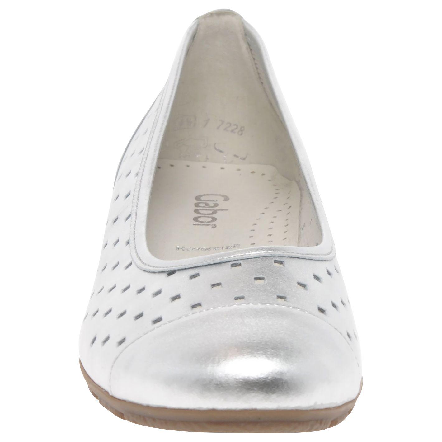 gabor ruffle punched detail pumps