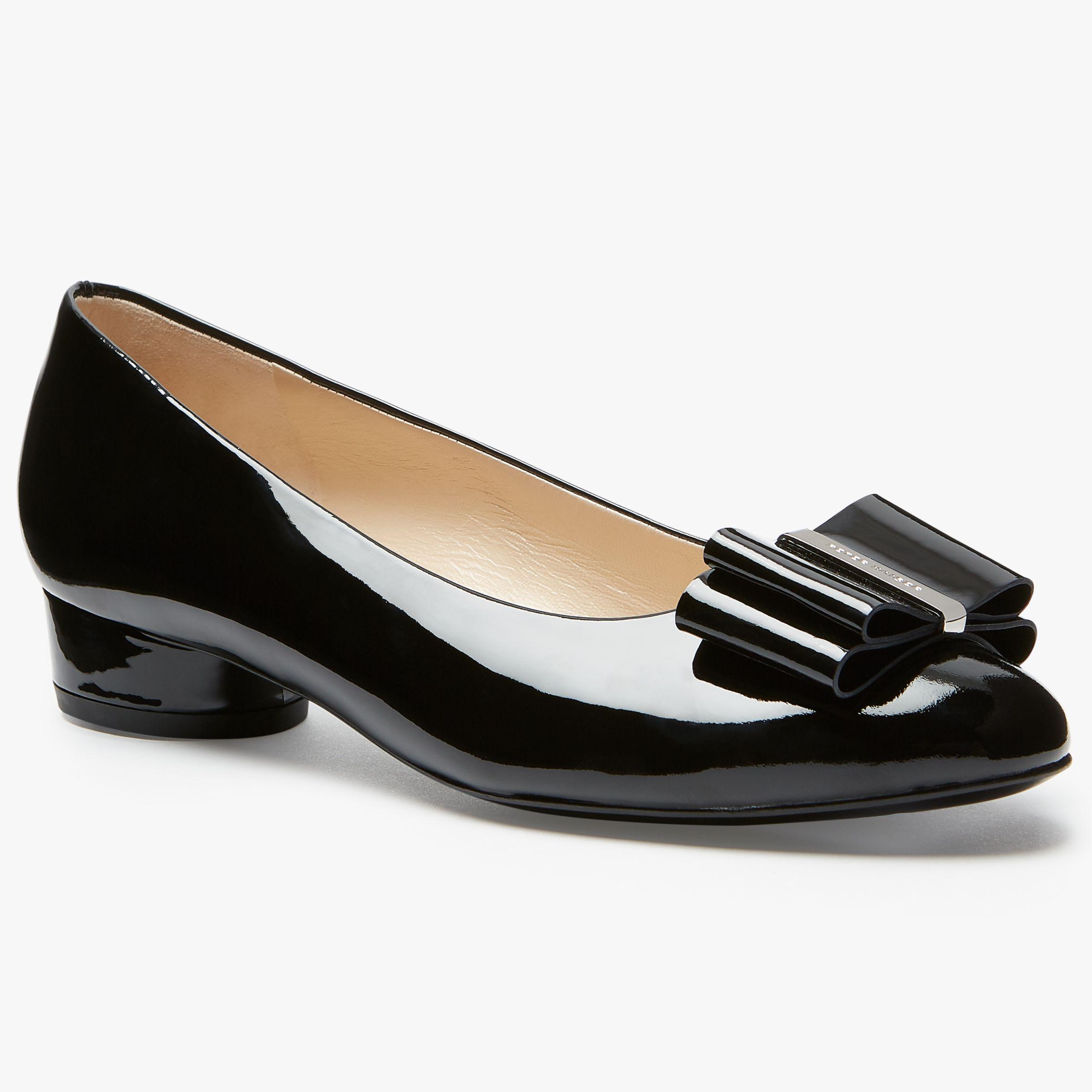 patent leather low heel boots