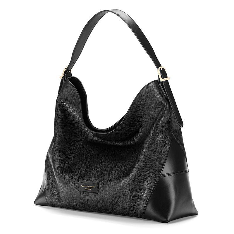 Aspinal of London Leather Aspinal Hobo Bag in Black - Lyst