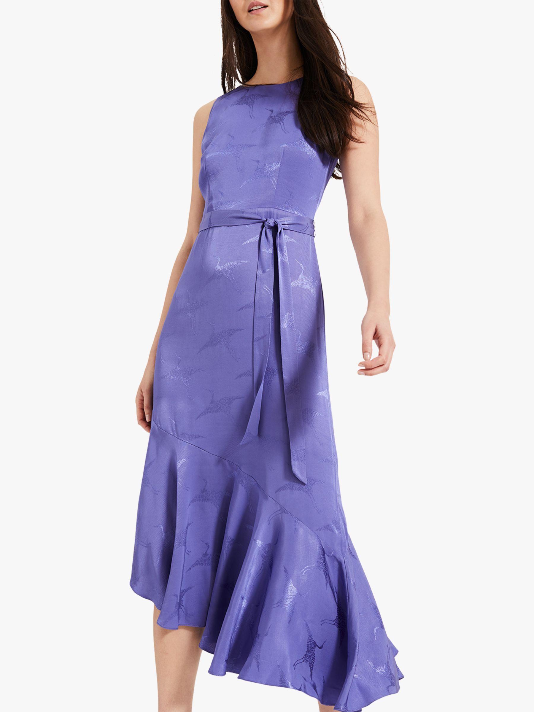 asymmetrical ruffle hem dress