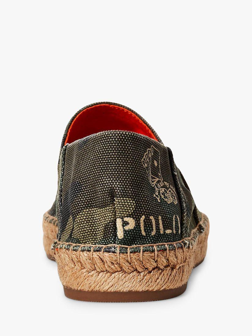 Ralph Lauren Cotton Polo Cevio Camo Print Espadrille Shoes in Green for Men - Lyst