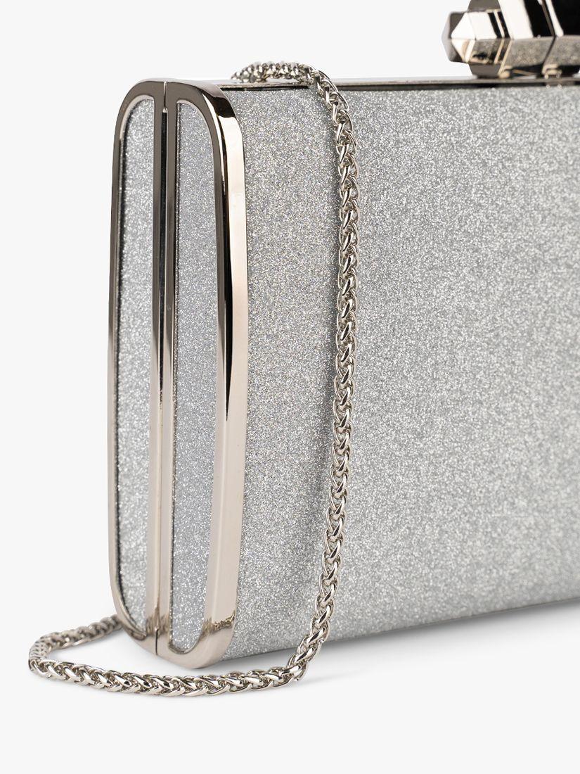 Grey box clutch sales bag