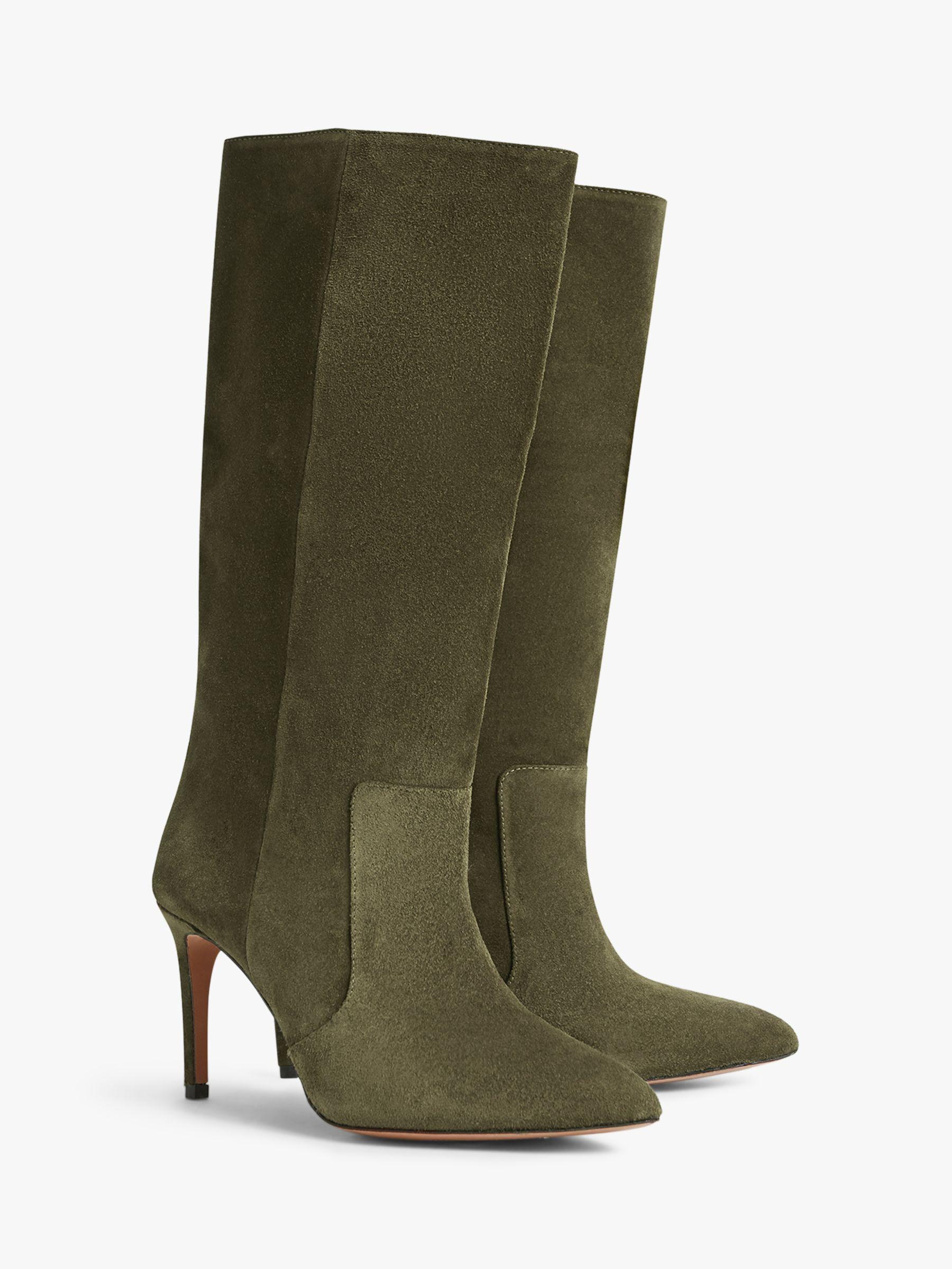 suede pointed boots