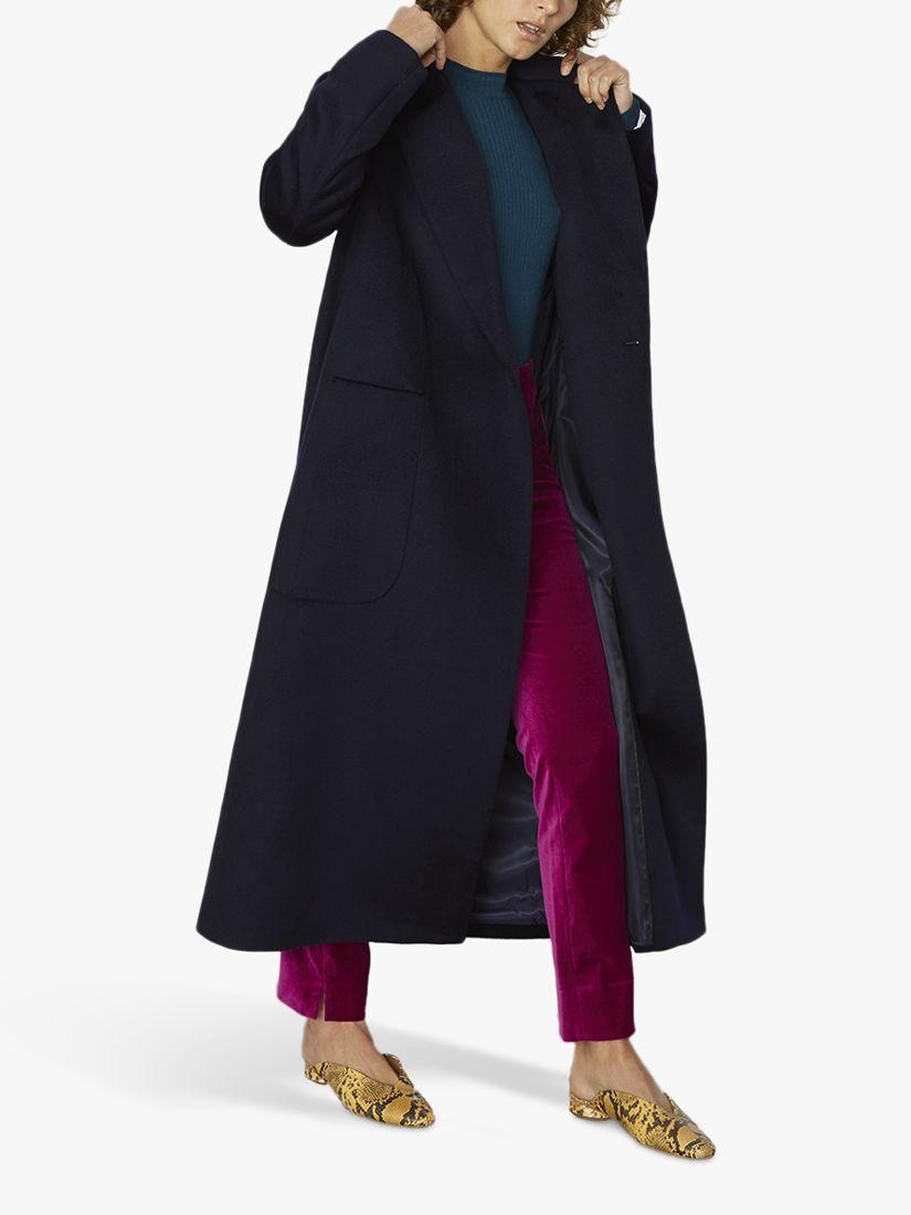 long navy coat