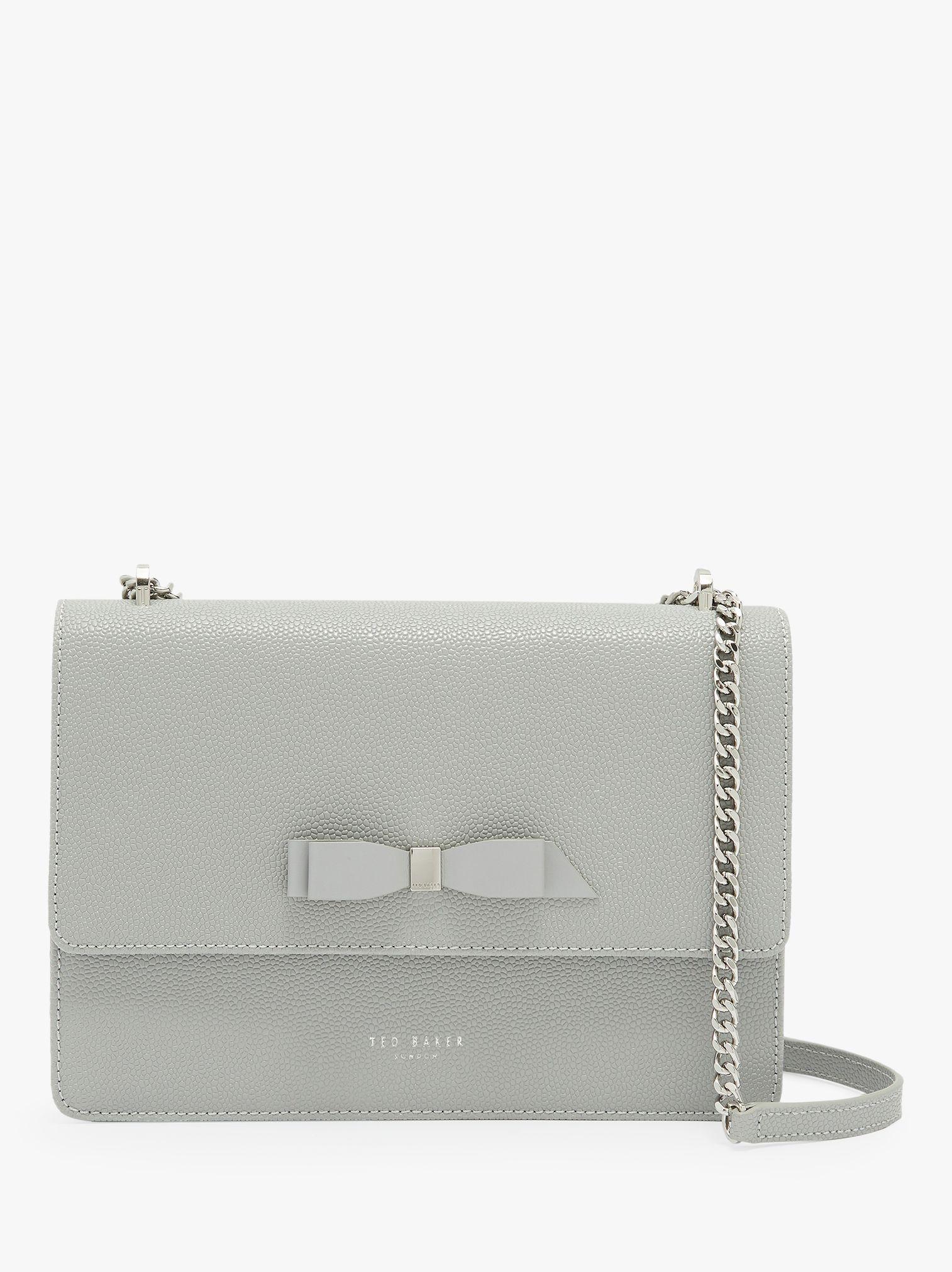 joanaa bow detail leather cross body bag