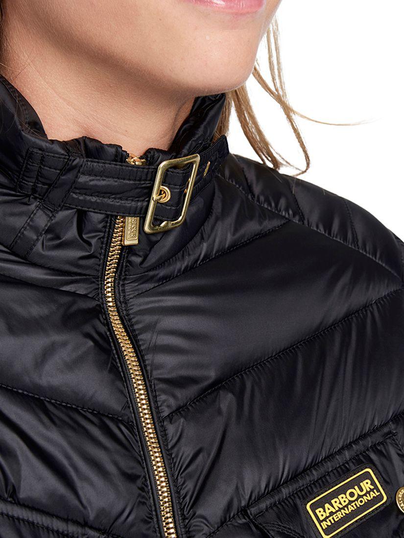 barbour international gleann quilted jacket black