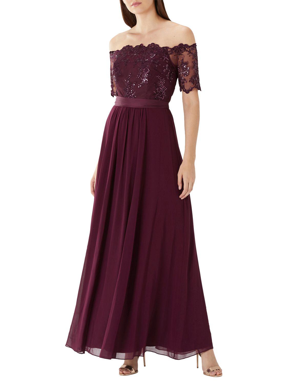 Chiffon Dress Coast Madelene Dress Silver Lace Mocha Bridesmaid