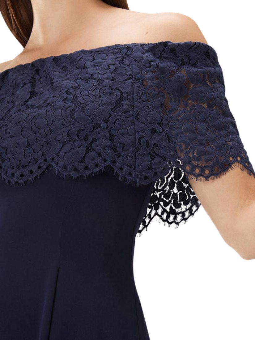 oriel lace bardot dress