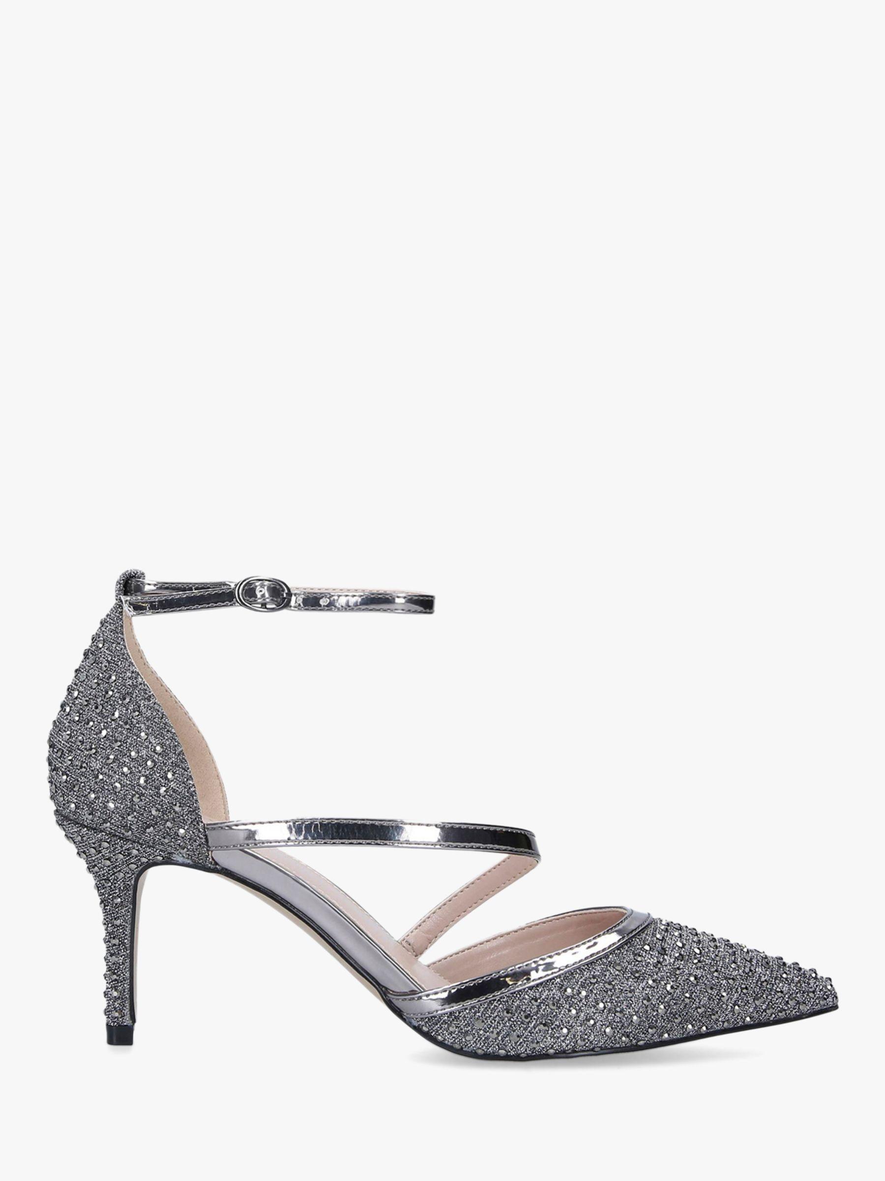 pewter high heels