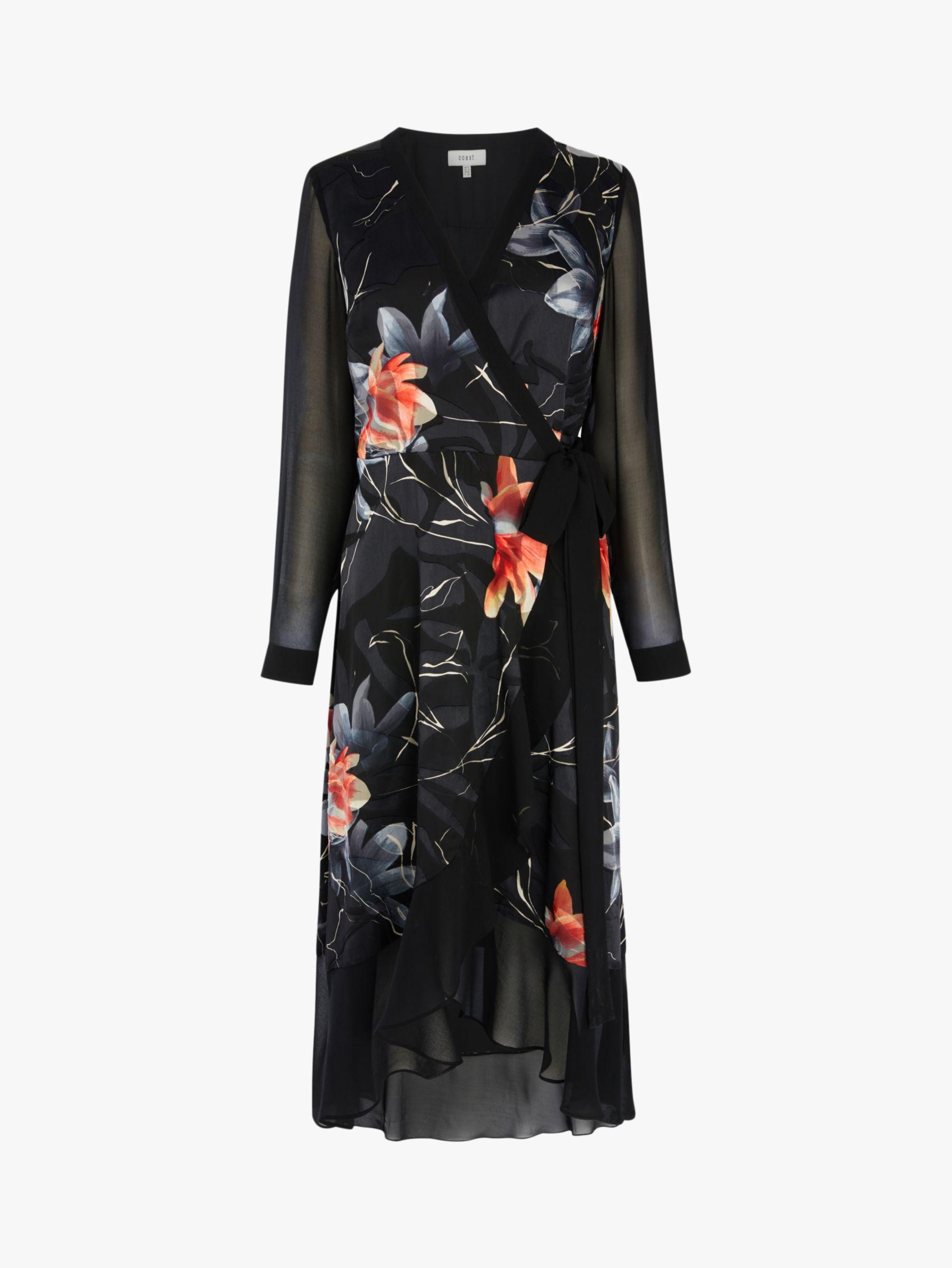 coast moira jacquard wrap dress