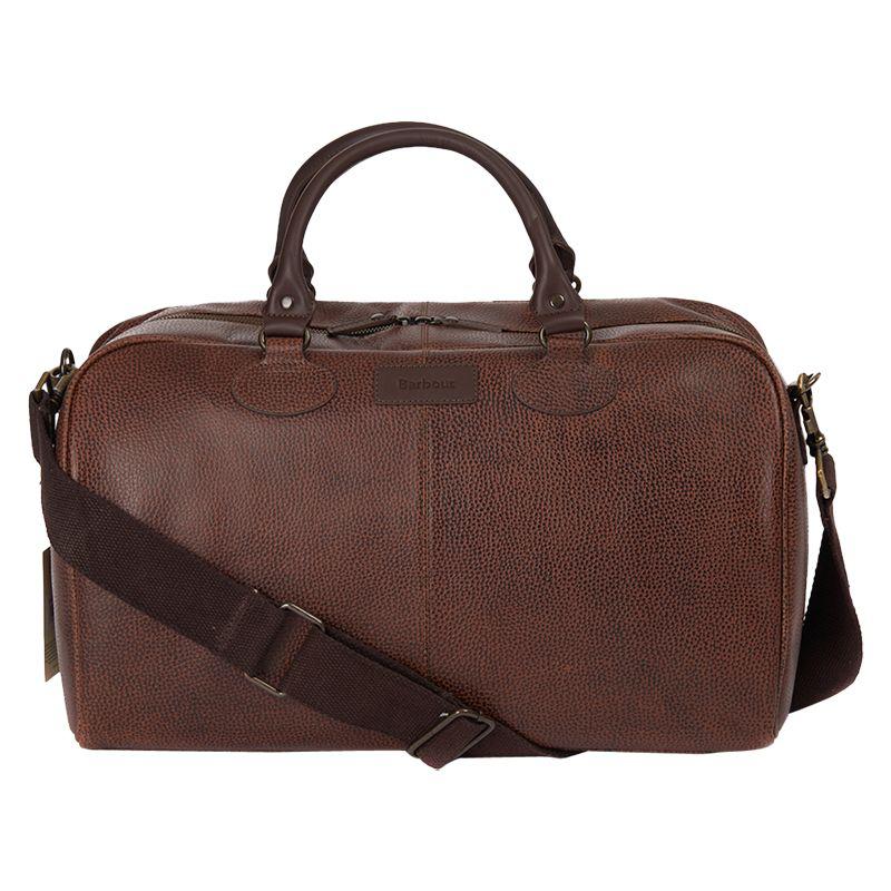 barbour rambler leather holdall