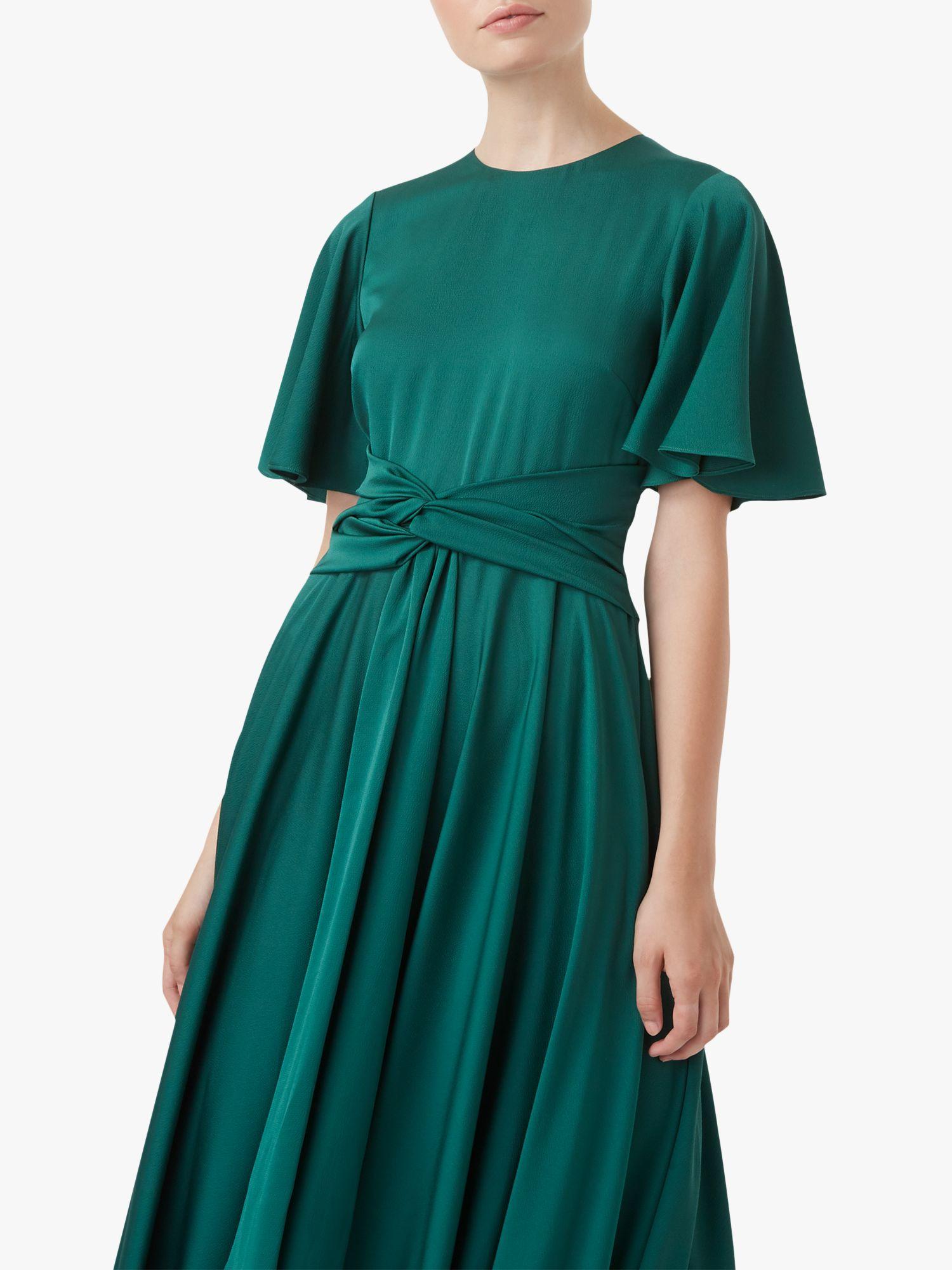 Hobbs Synthetic 'leia' Fit & Flare Dress in Emerald Green (Green) - Lyst