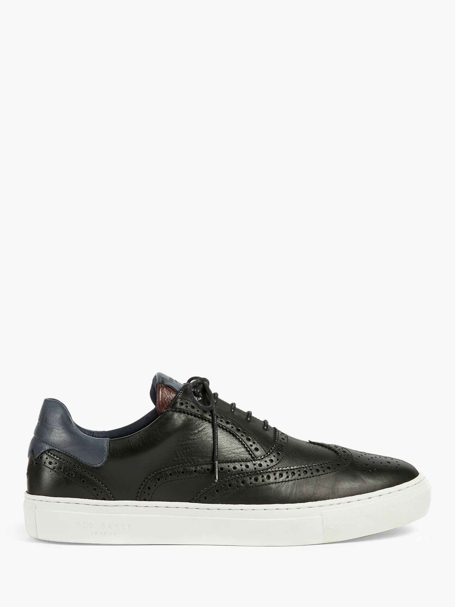 Ted Baker Dennton Leather Brogue Detail Trainers in Black for Men | Lyst UK