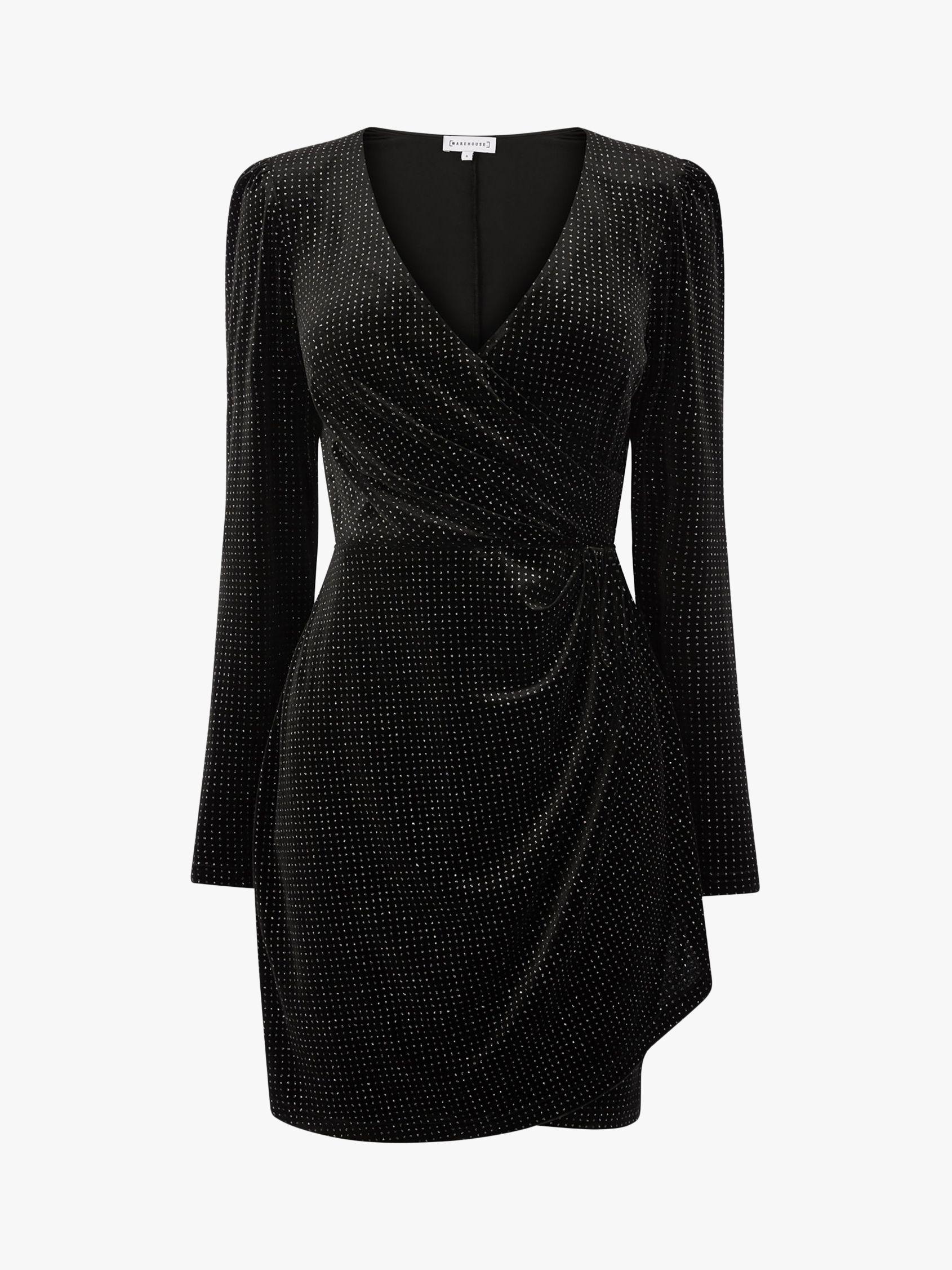 warehouse rainbow hotfix wrap dress