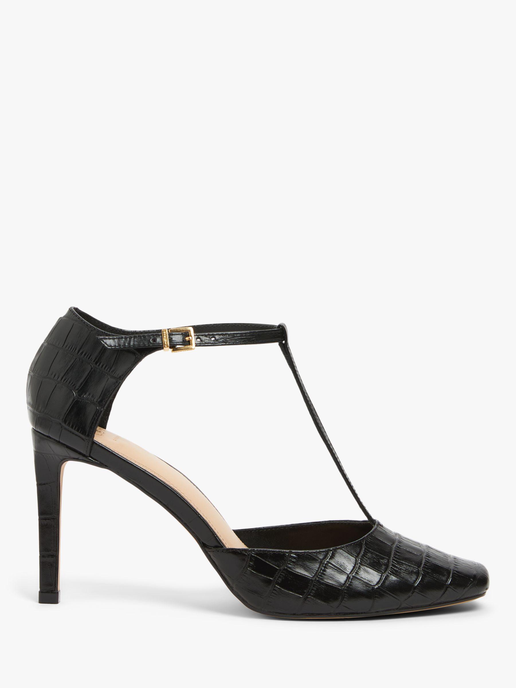 John Lewis Harrietta Mary Jane Leather Pumps, Black at John Lewis & Partners