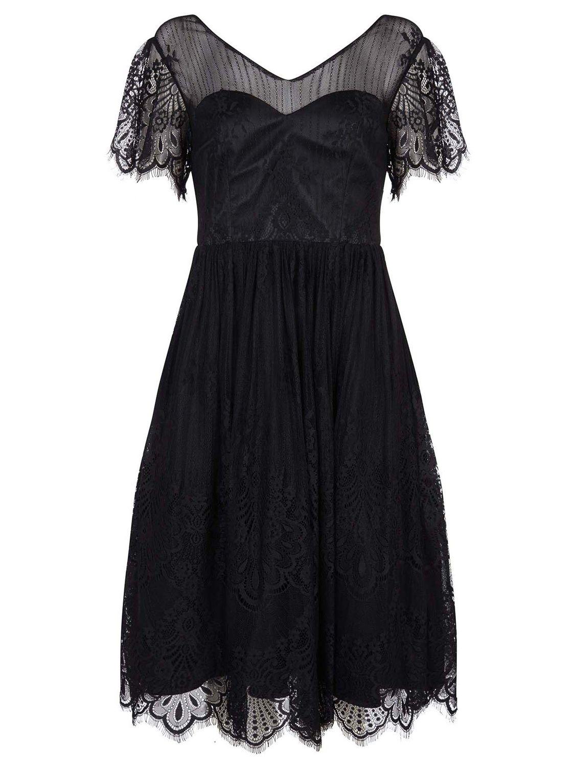 yumi black lace dress