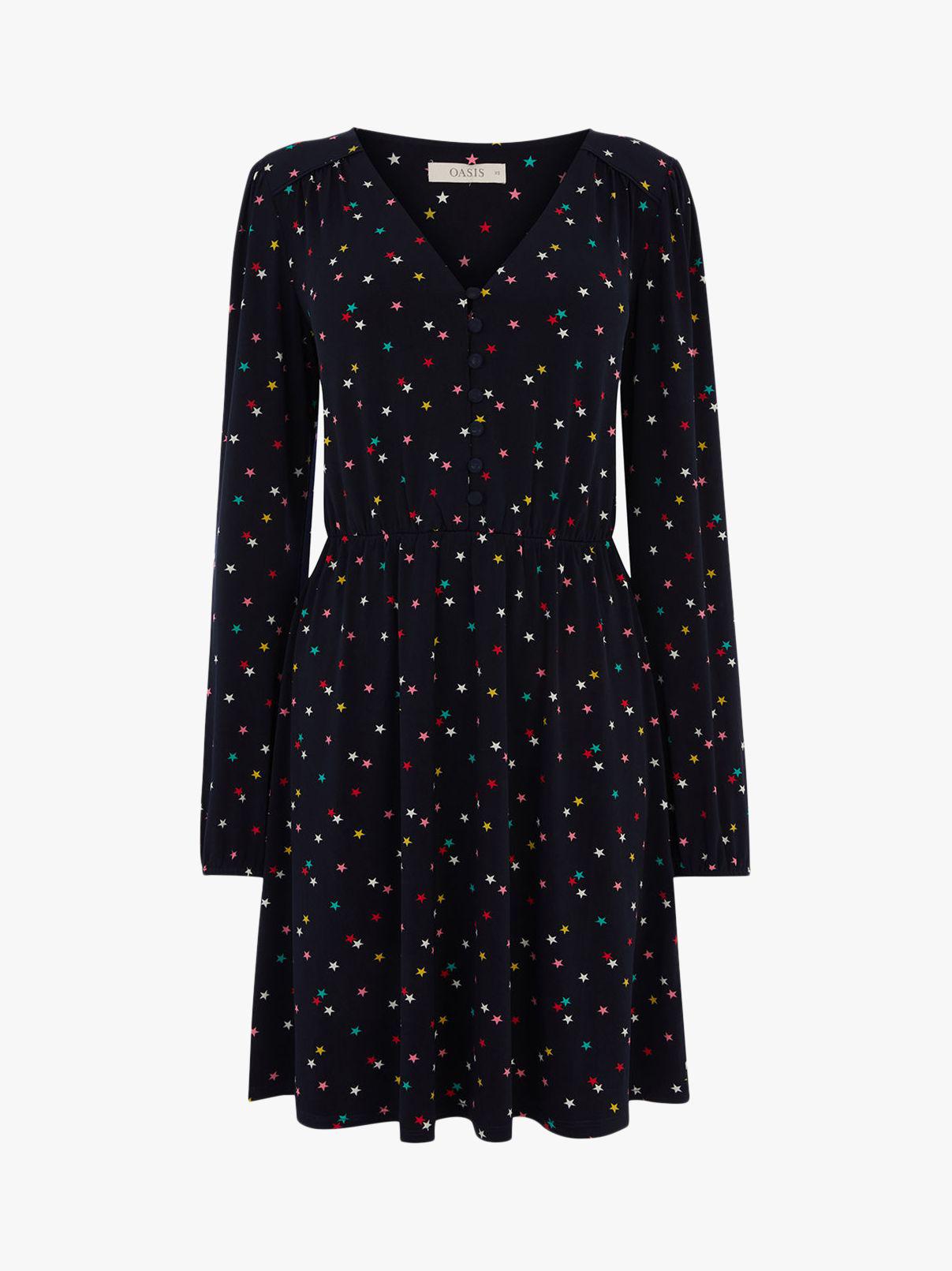 oasis star button dress