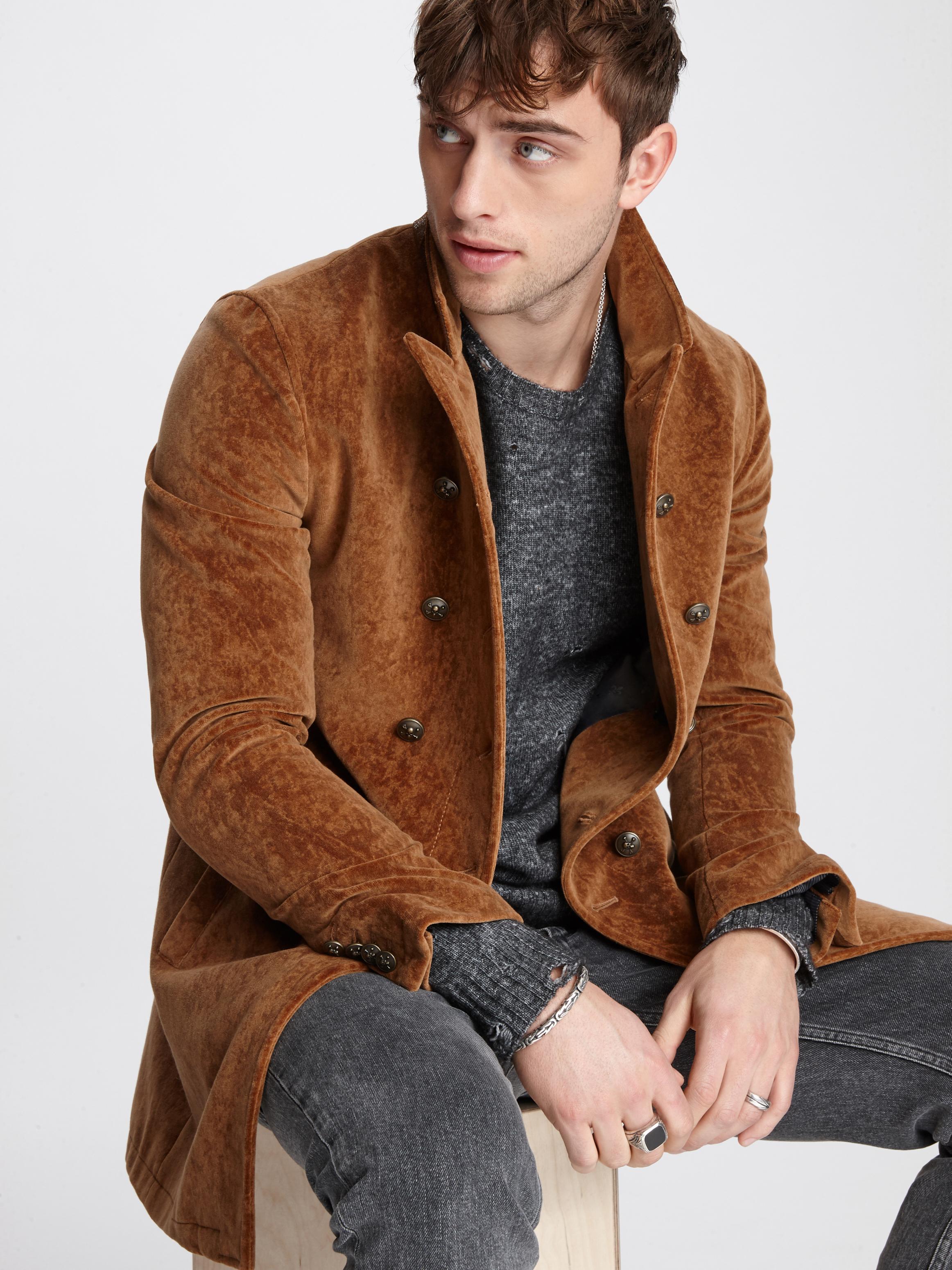 double breasted corduroy coat