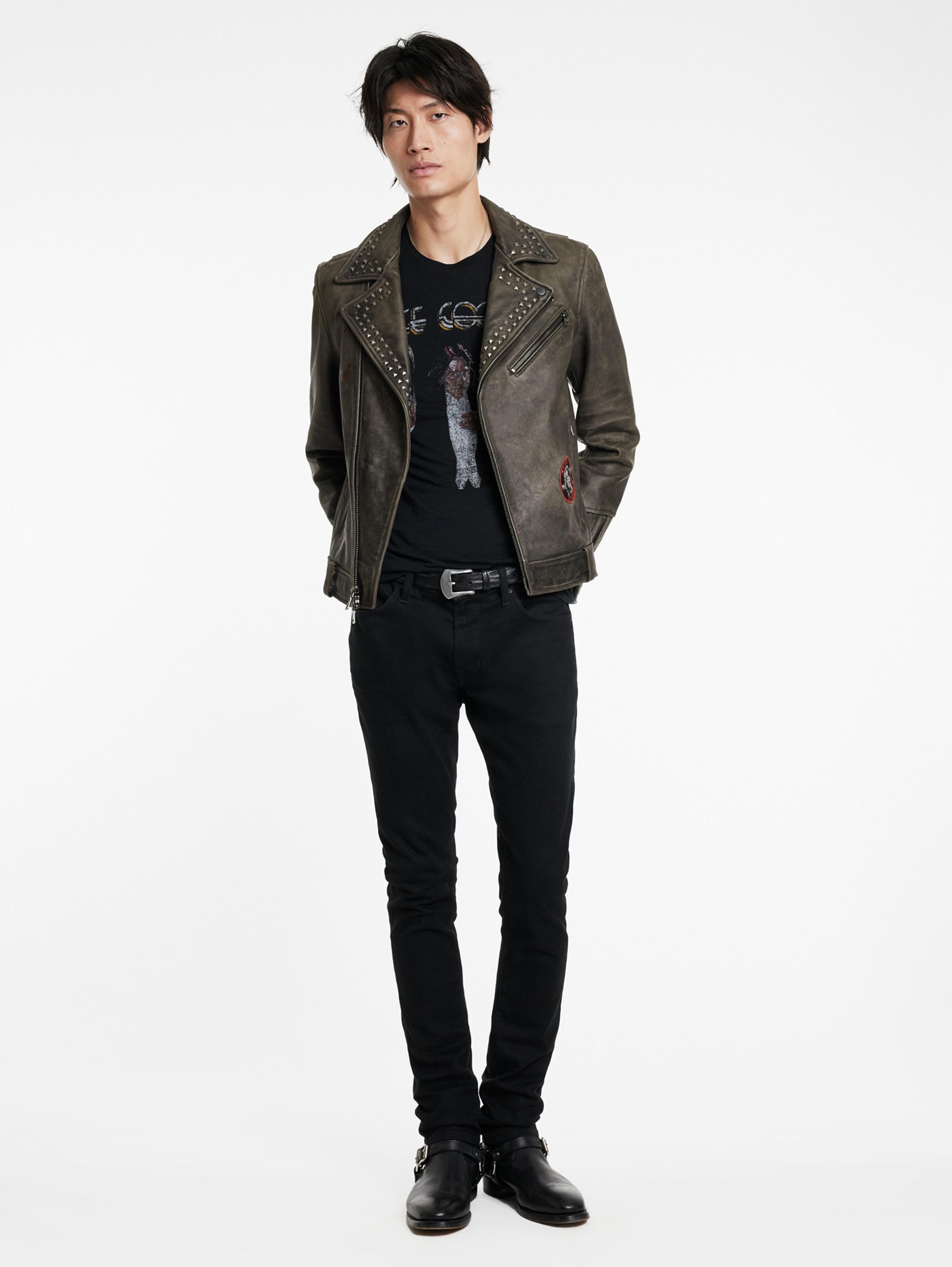 John Varvatos Alice Cooper Leather Biker for Men Lyst UK