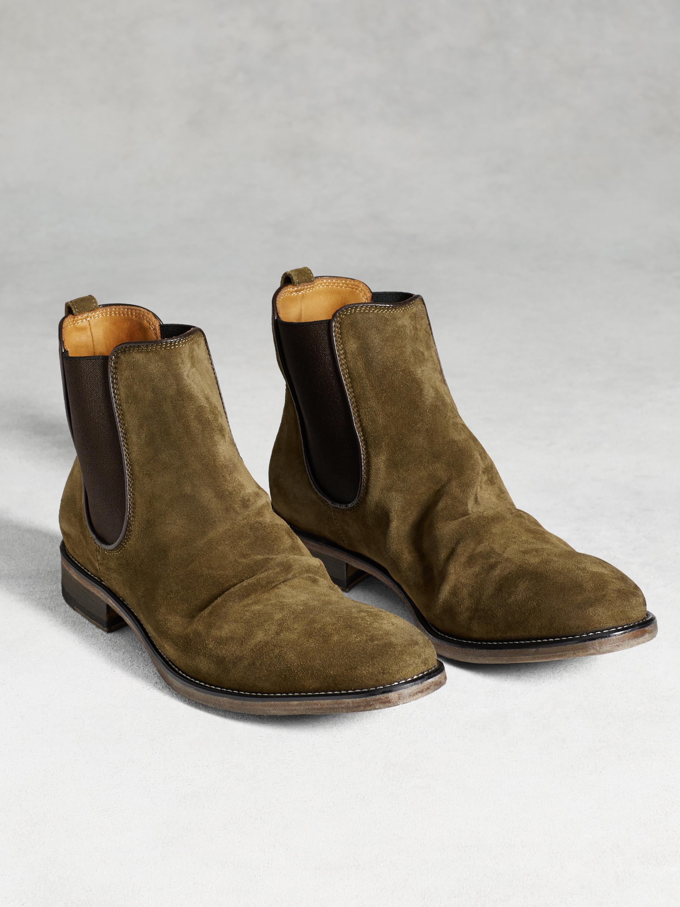 dark olive chelsea boots