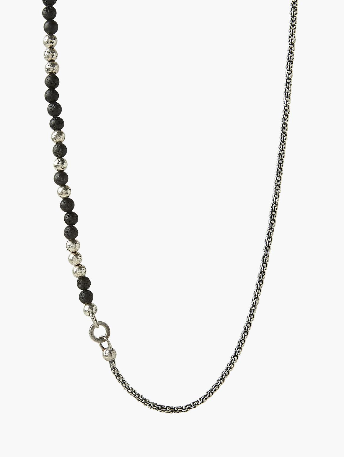 John Varvatos Silver Half Bead \u0026 Chain 