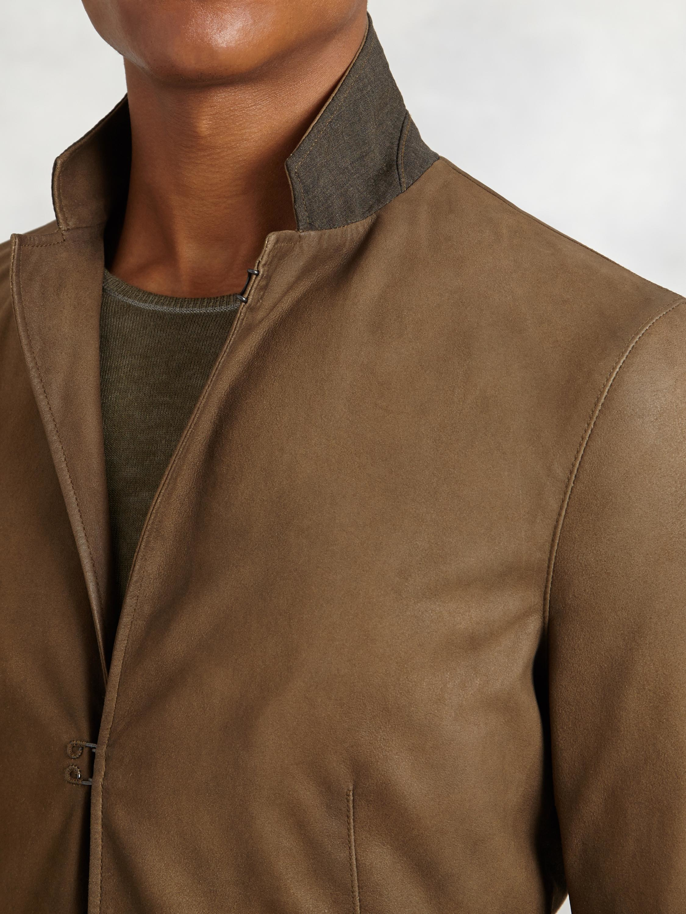 John varvatos suede clearance hook and bar jacket