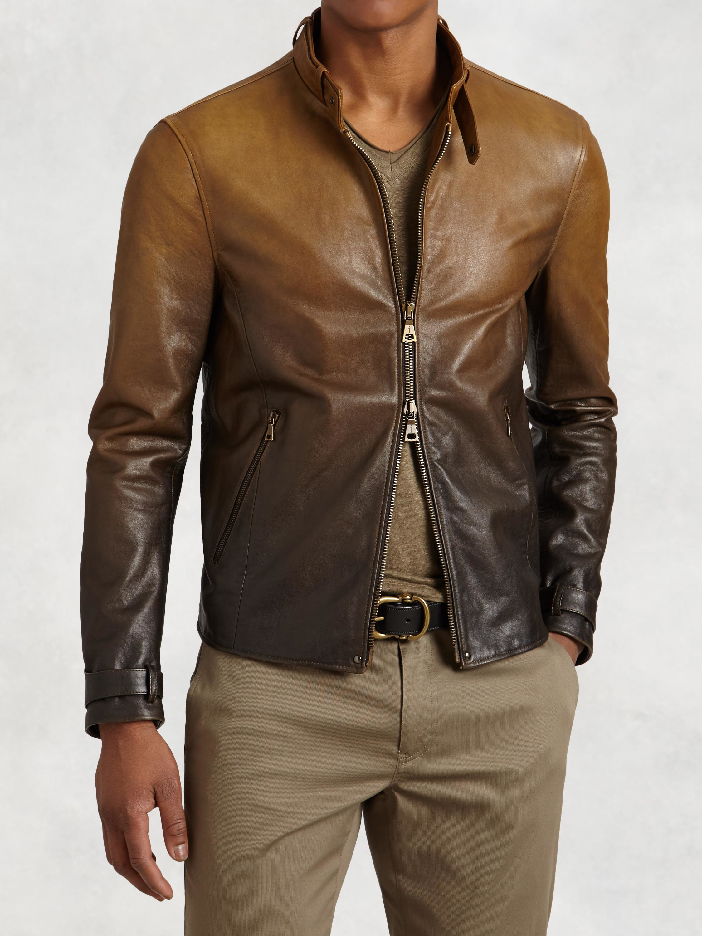 john varvatos lambskin leather jacket