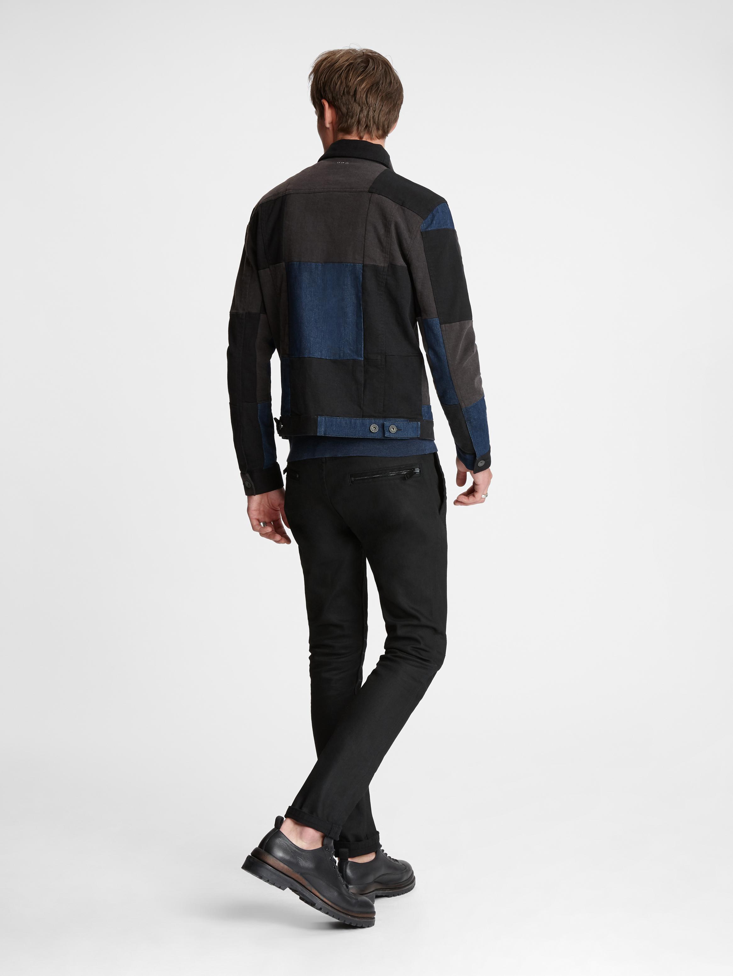 john varvatos patchwork jacket