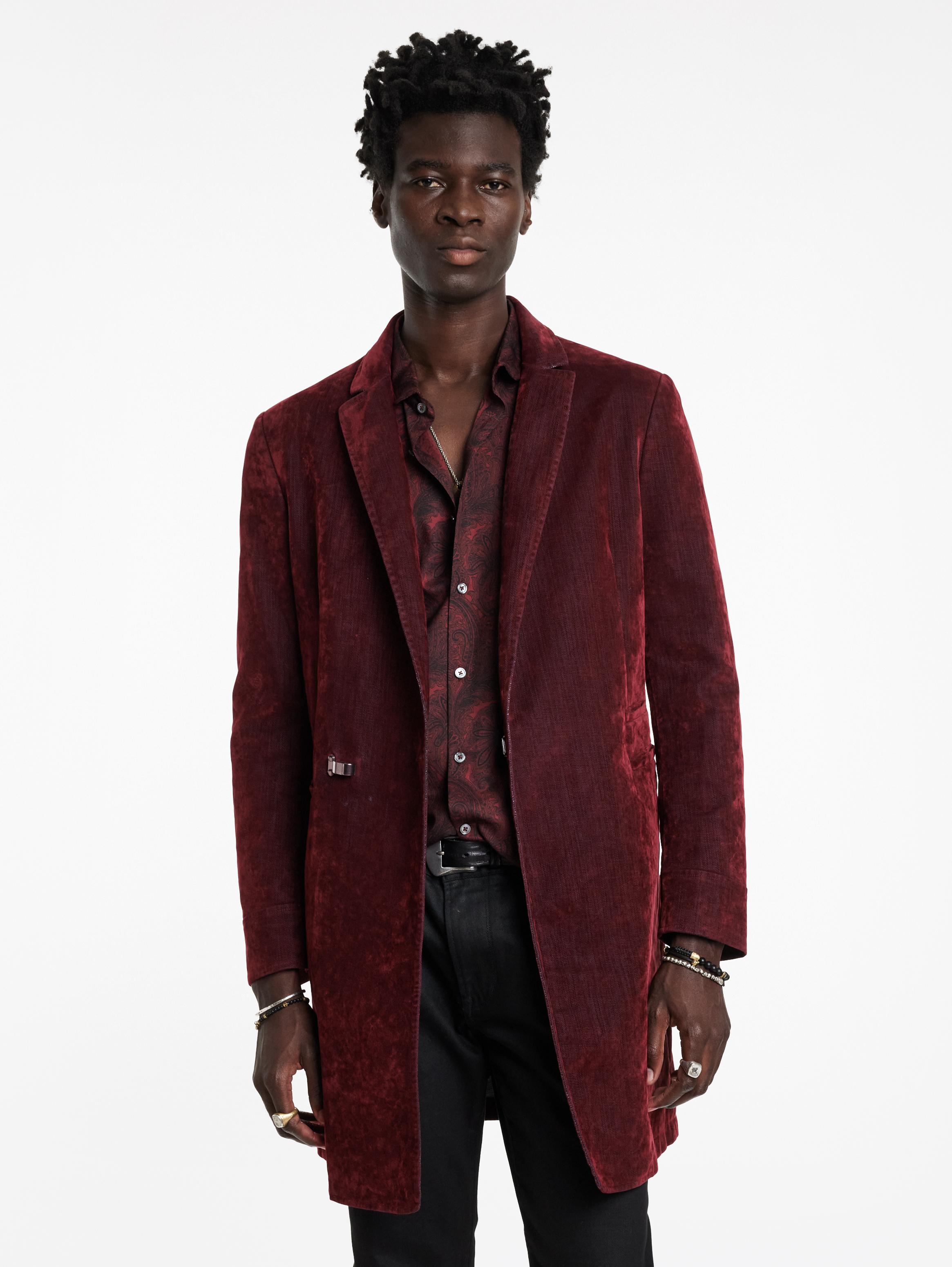 Red trench coat men deals
